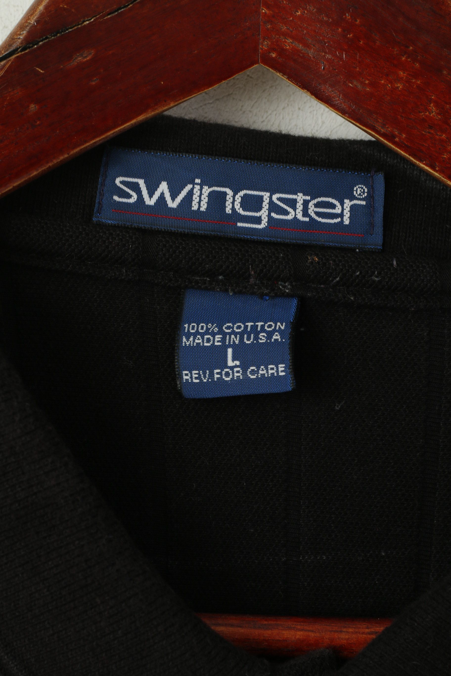 Swingster × Vintage Swingster Men L Polo Shirt Black Salt Lake City 2002 8609 Size US L / EU 52-54 / 3 - 3 Thumbnail