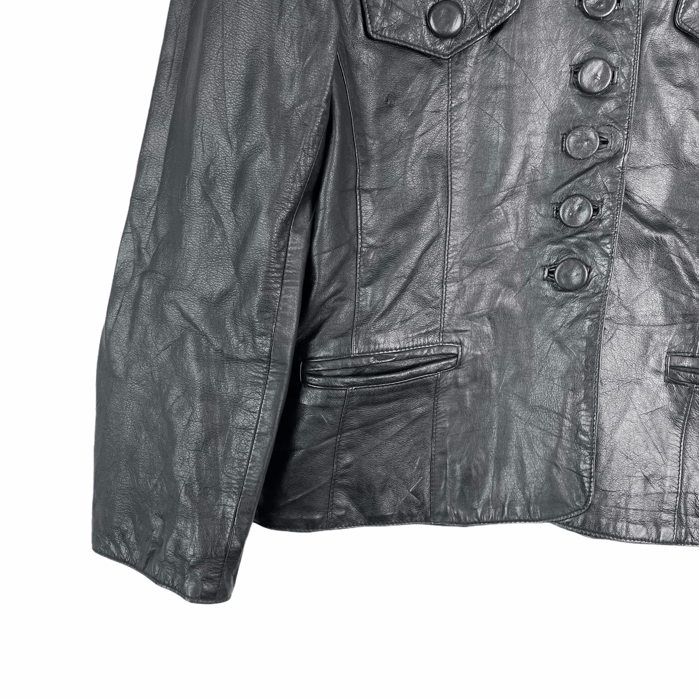 Genuine Leather Vintage ARDEN GENUINE LEATHER Australia Black Jacket Size US S / EU 44-46 / 1 - 4 Thumbnail
