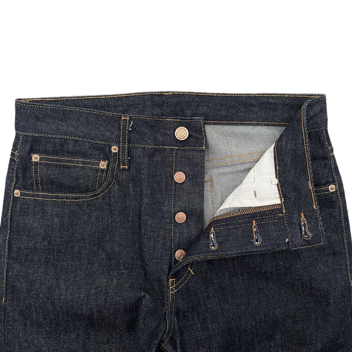 Ground Cover GROUND COVER US-GROWN RAW STRAIGHT LEG JEANS Size US 29 - 3 Thumbnail