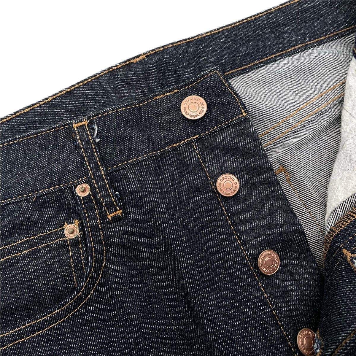 Ground Cover GROUND COVER US-GROWN RAW STRAIGHT LEG JEANS Size US 29 - 4 Thumbnail