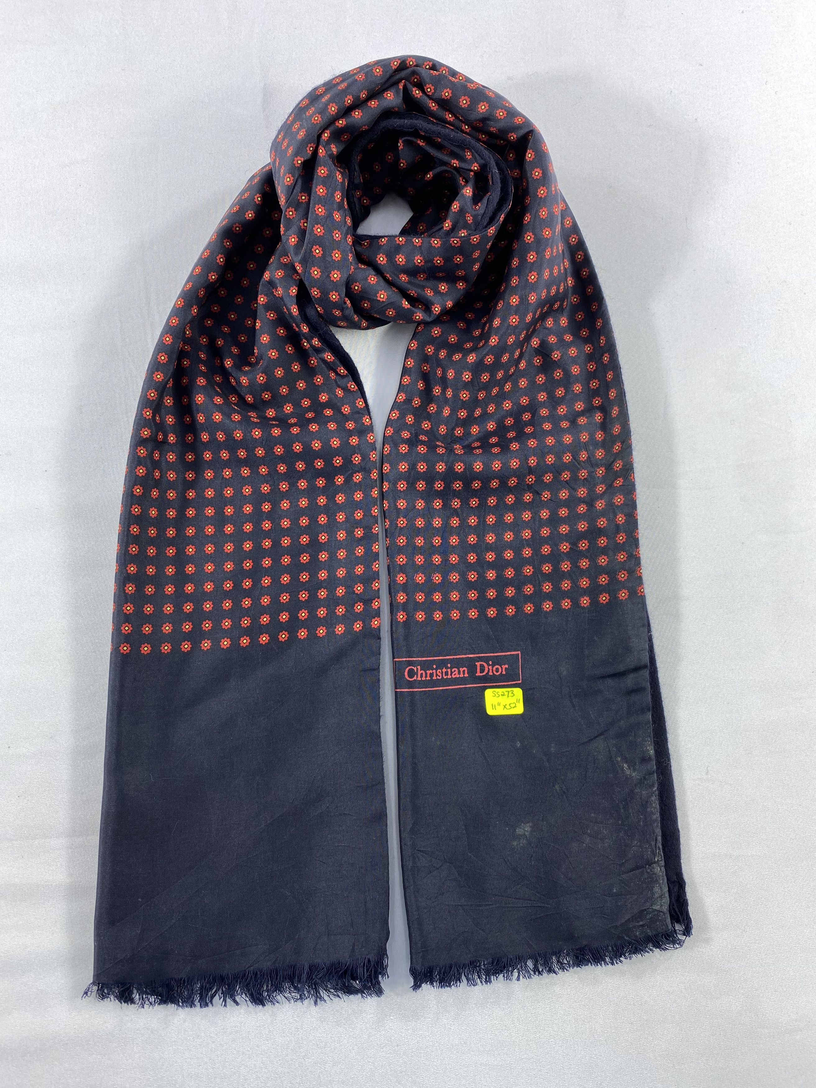 Vintage Christian Dior Silk Scarf / Muffler / Neckwear Size ONE SIZE - 1 Thumbnail