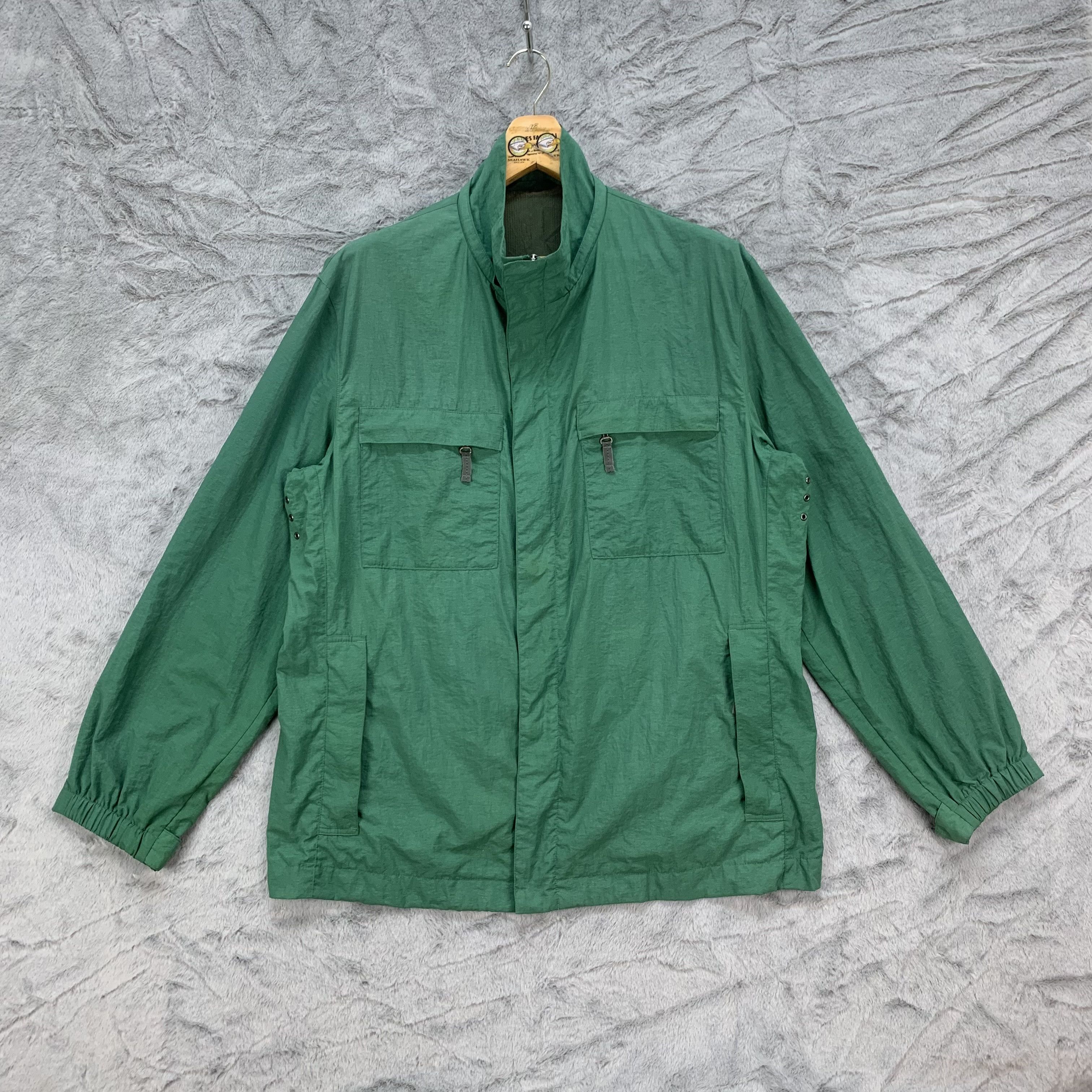 Japanese Brand Crocodile Multipocket Green Light Jacket #4142-144 Size US L / EU 52-54 / 3 - 1 Thumbnail