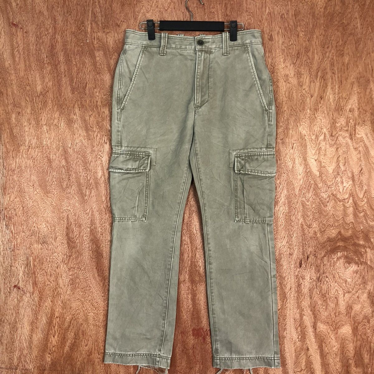 Gap × StraightFaded Gap Khakis Grey Multipocket Cargo Pants #c829 Size US 30 / EU 46 - 1 Thumbnail