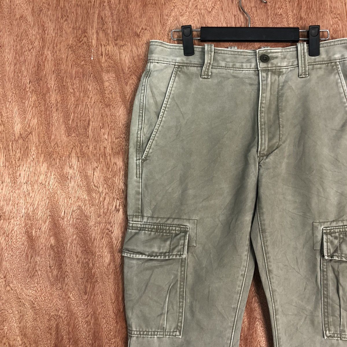 Gap × StraightFaded Gap Khakis Grey Multipocket Cargo Pants #c829 Size US 30 / EU 46 - 5 Thumbnail