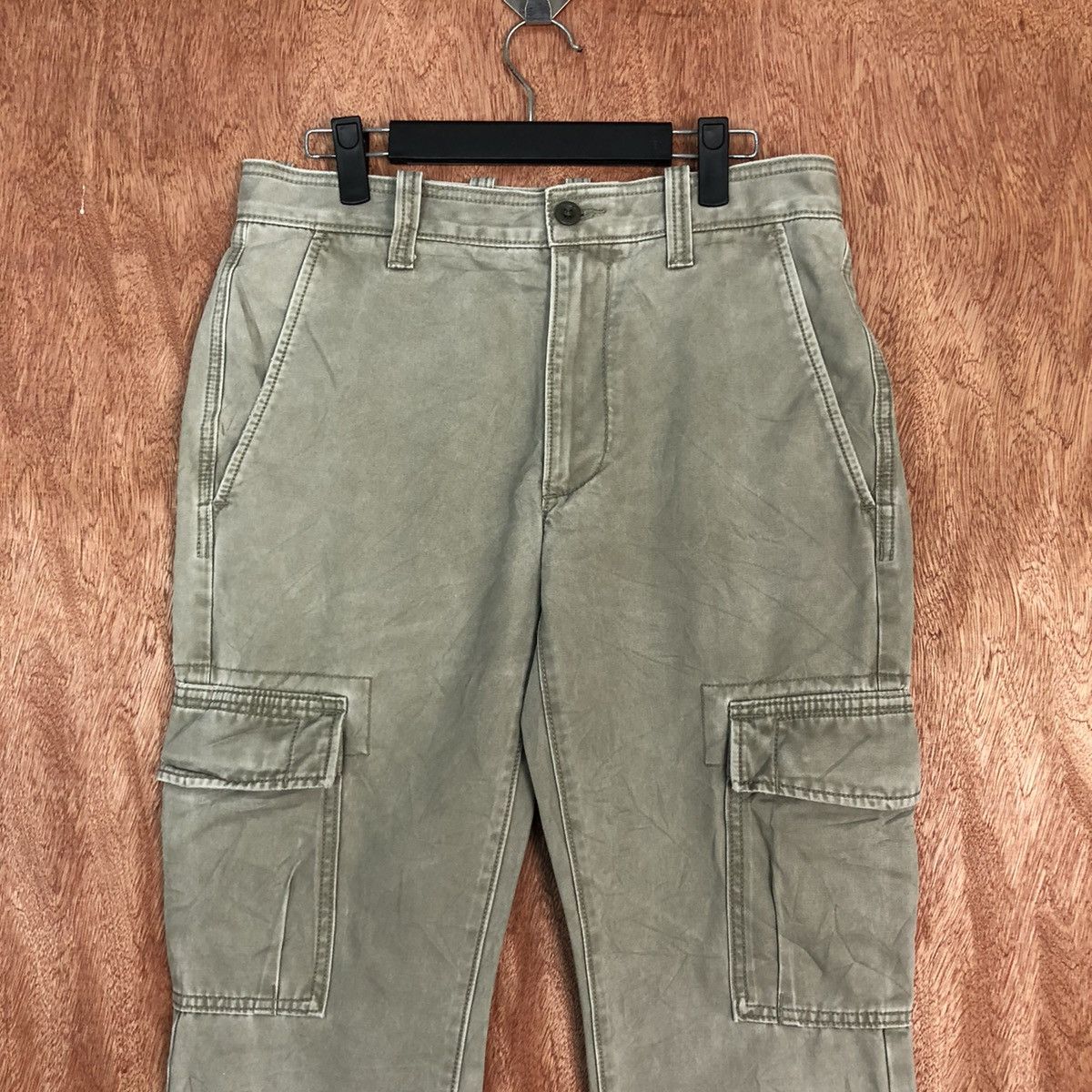 Gap × StraightFaded Gap Khakis Grey Multipocket Cargo Pants #c829 Size US 30 / EU 46 - 2 Thumbnail