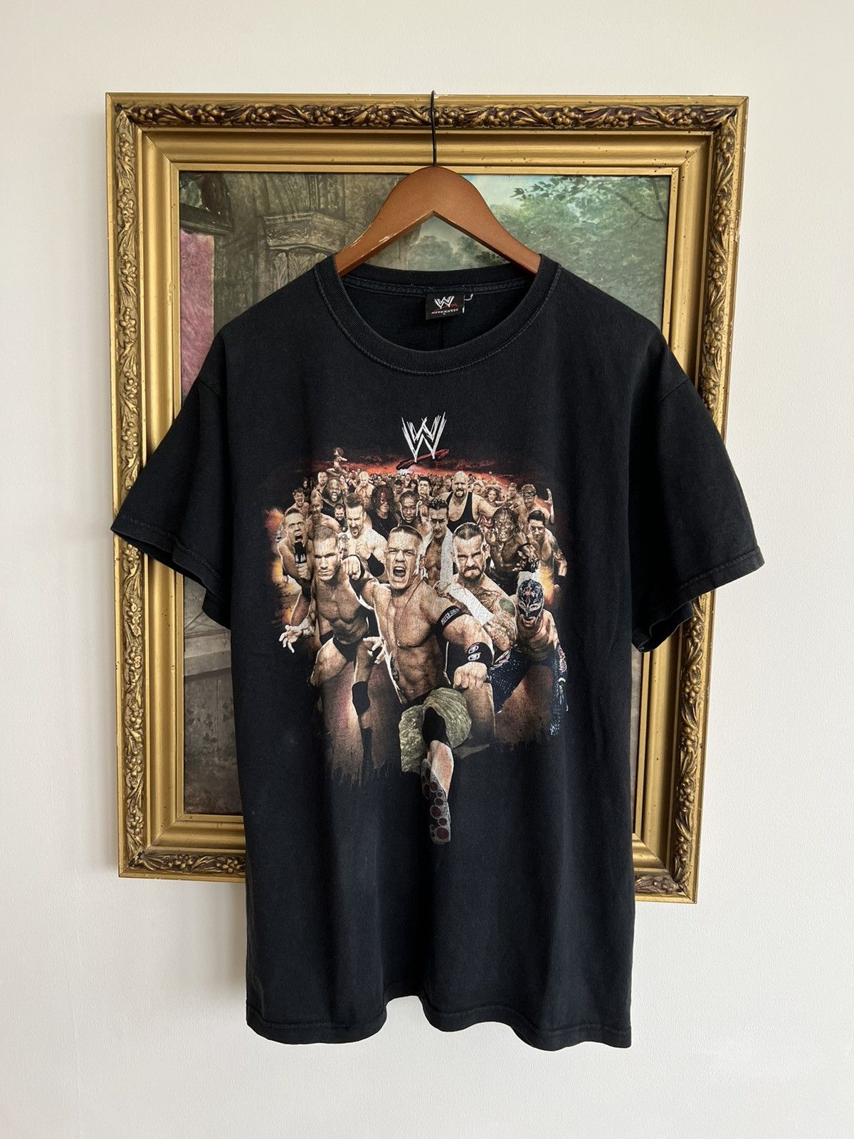 Pre-owned Vintage X Wwe Vintage 2011 Wwe John Cena Randy Orton I Was There Tee In Black