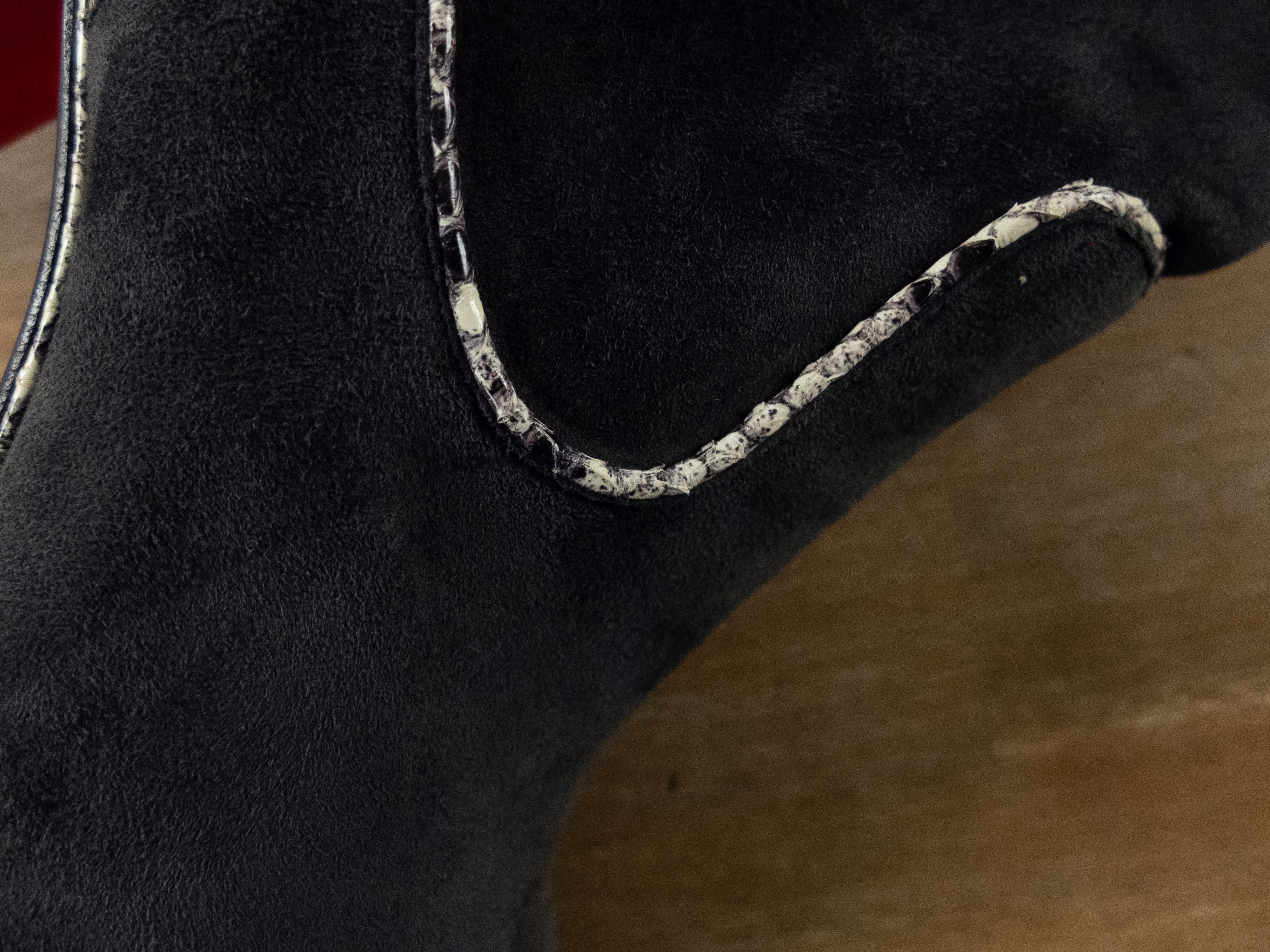 Christian Louboutin CHRISTIAN LOUBOUTIN Louloubotta gray black suede boots 6 36 Size US 6 / IT 36 - 3 Thumbnail