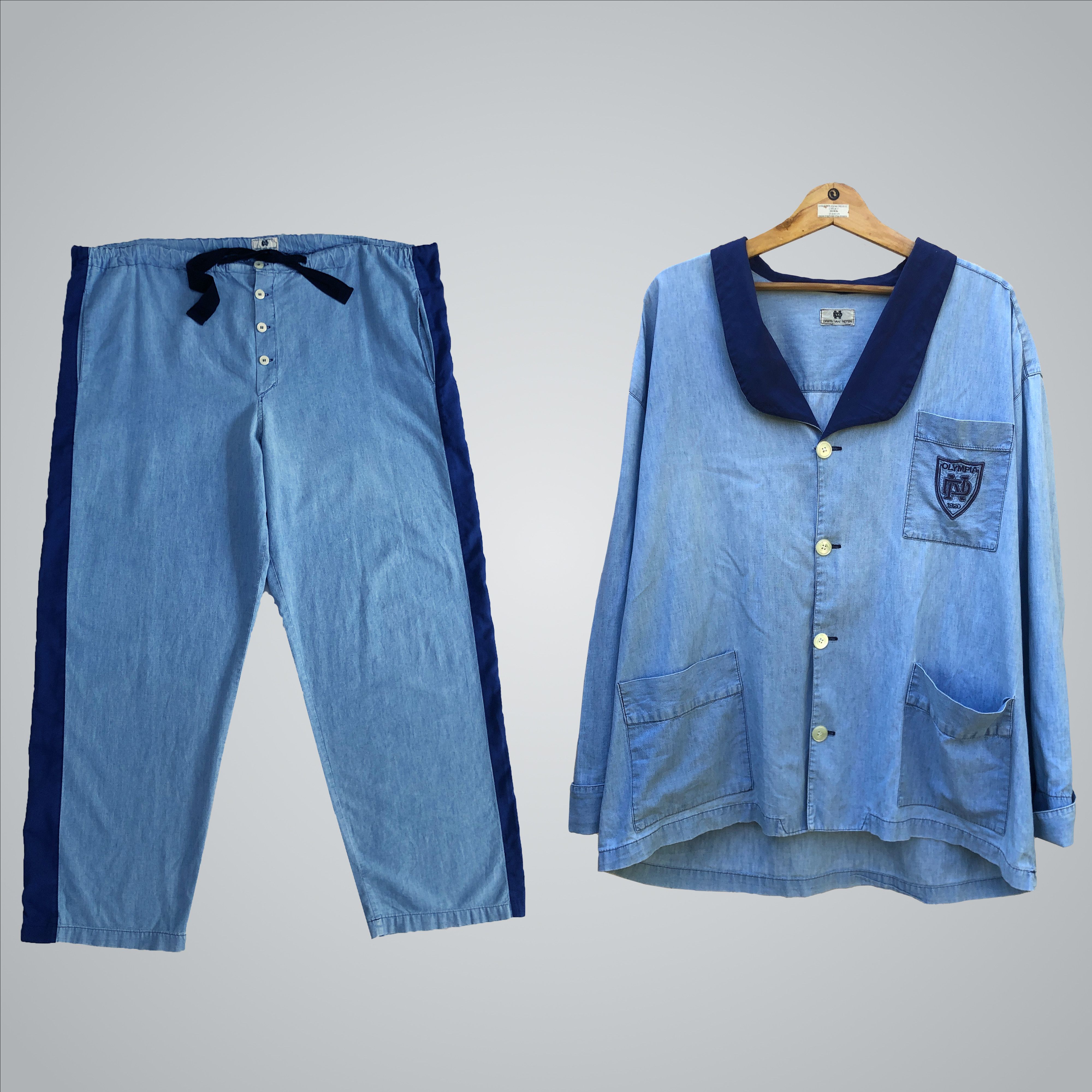 image of Dries Van Noten Dvn 90's Blue Pyjama Set, Men's (Size Large)