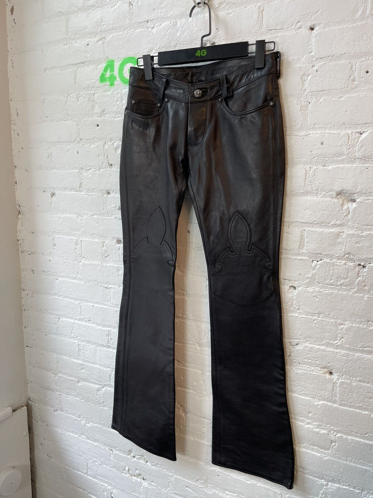 Chrome hearts hot sale leather pants