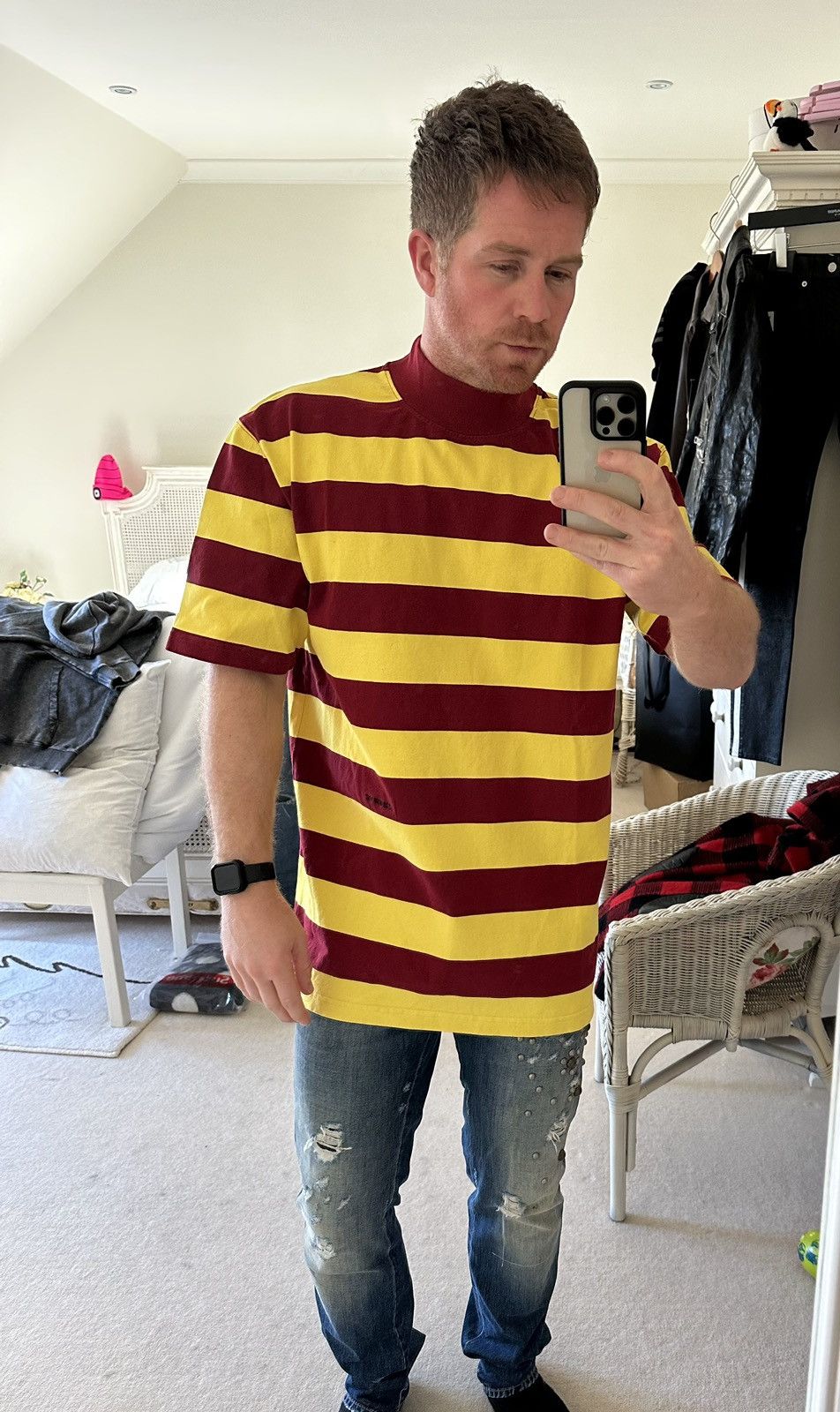 Calvin Klein 205W39NYC SS19 Calvin Klein 205w39nyc ss polo tee stripey Raf Simons Size US M / EU 48-50 / 2 - 4 Thumbnail