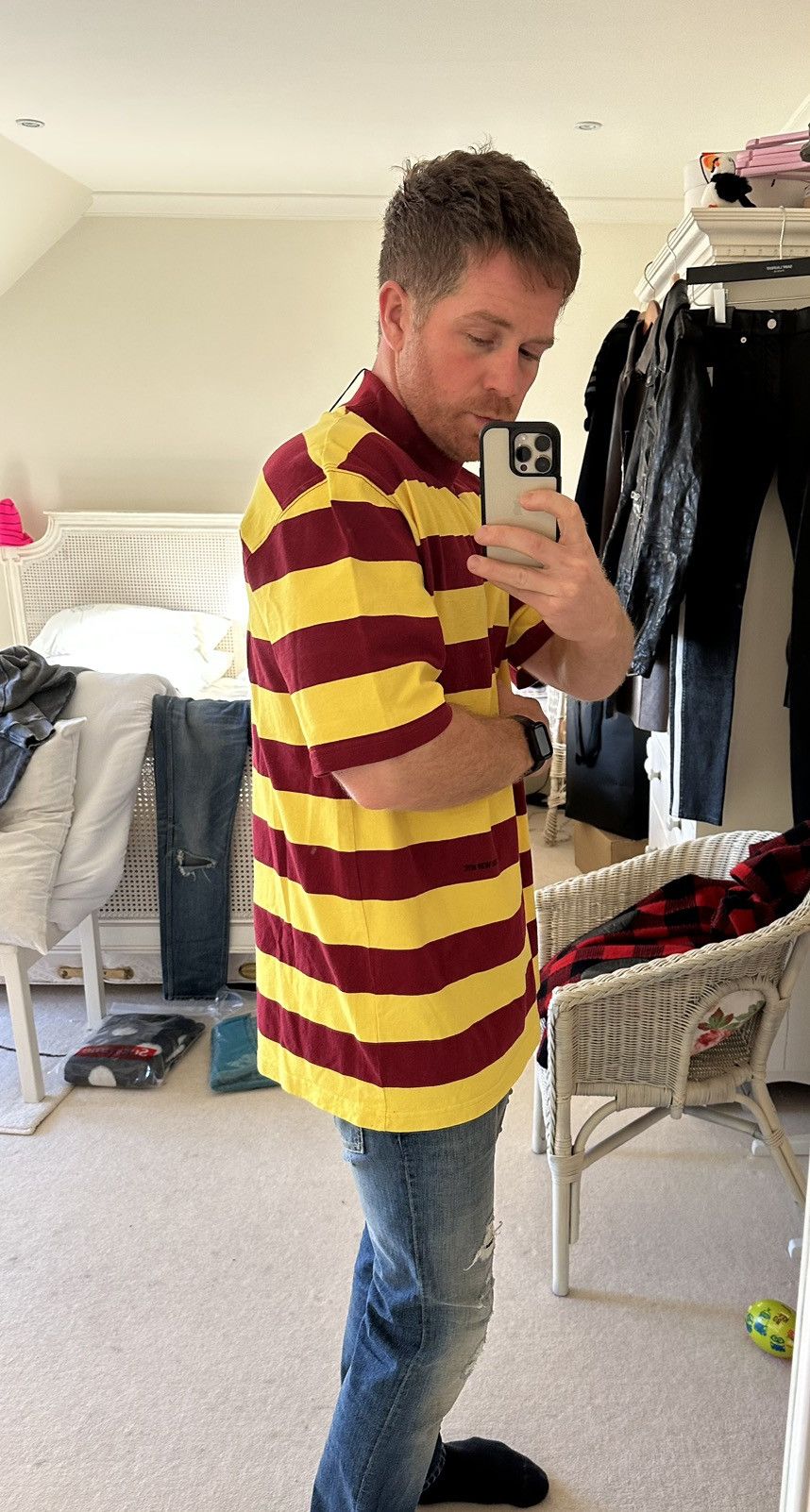 Calvin Klein 205W39NYC SS19 Calvin Klein 205w39nyc ss polo tee stripey Raf Simons Size US M / EU 48-50 / 2 - 5 Thumbnail