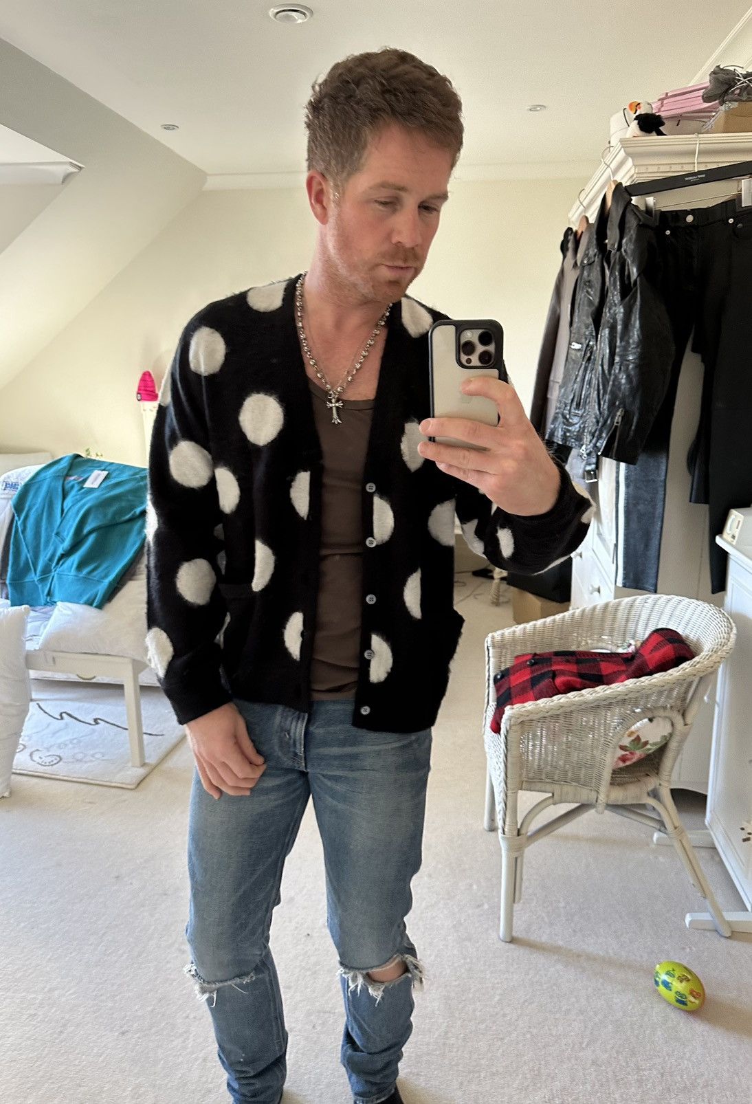 Supreme FW20 Supreme polka dot black white cardigan Brand new Size US M / EU 48-50 / 2 - 3 Thumbnail