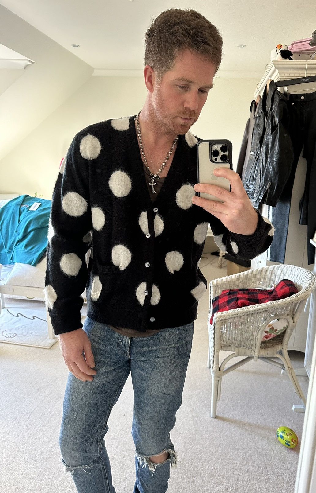 Supreme FW20 Supreme polka dot black white cardigan Brand new Size US M / EU 48-50 / 2 - 6 Thumbnail