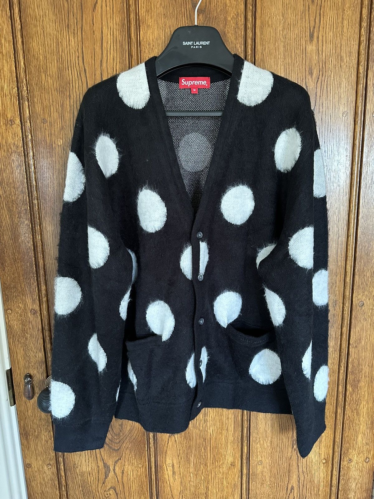 Supreme】20SS Brushed Polka Dot Cardigan supreme brushed
