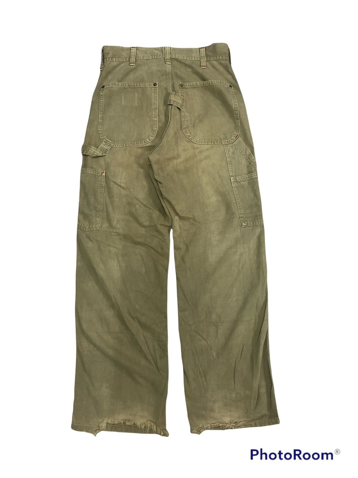 Edwin × Vintage Vintage Edwin Green Faded Double Knee Capenter Size US 29 - 4 Thumbnail