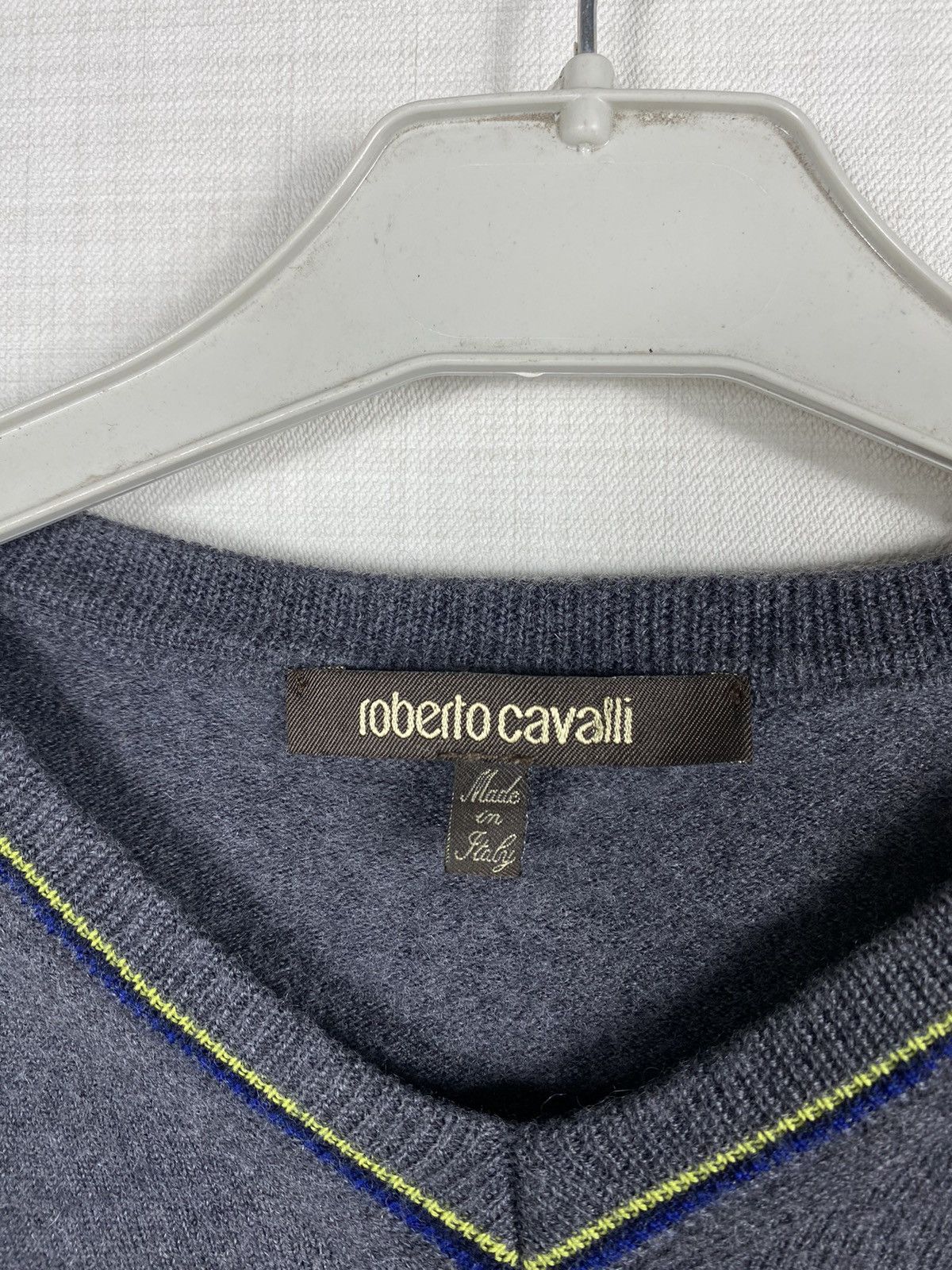 Roberto Cavalli × Vintage Roberto Cavalli Italy Long Sleeve Crewneck Sweater Logo Wool Size US M / EU 48-50 / 2 - 7 Thumbnail