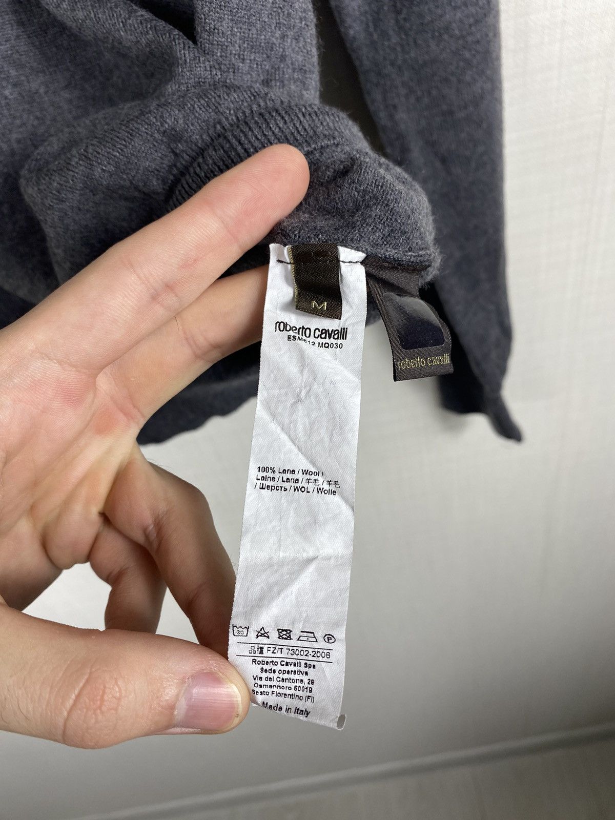 Roberto Cavalli × Vintage Roberto Cavalli Italy Long Sleeve Crewneck Sweater Logo Wool Size US M / EU 48-50 / 2 - 8 Thumbnail