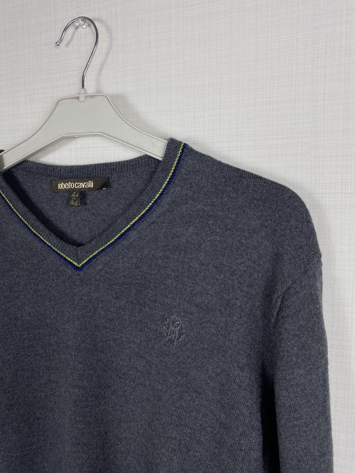 Roberto Cavalli × Vintage Roberto Cavalli Italy Long Sleeve Crewneck Sweater Logo Wool Size US M / EU 48-50 / 2 - 3 Thumbnail