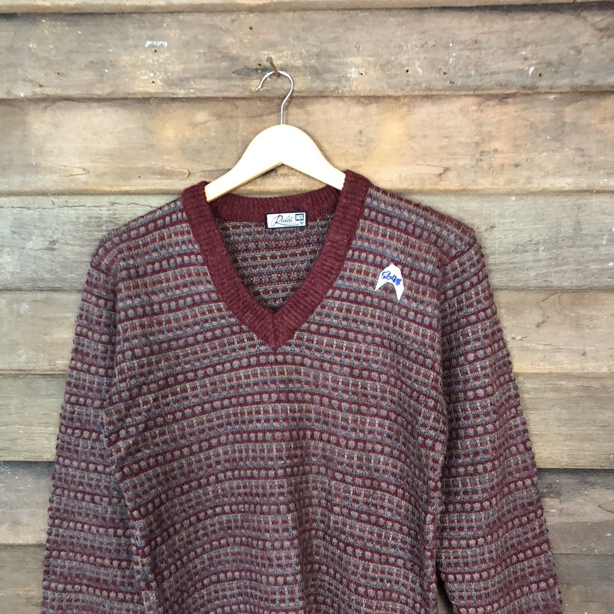 Homespun Knitwear × Japanese Brand × Vintage Raldi vintage Maroon Knitwear sweatshirt #5648 Size US M / EU 48-50 / 2 - 2 Thumbnail