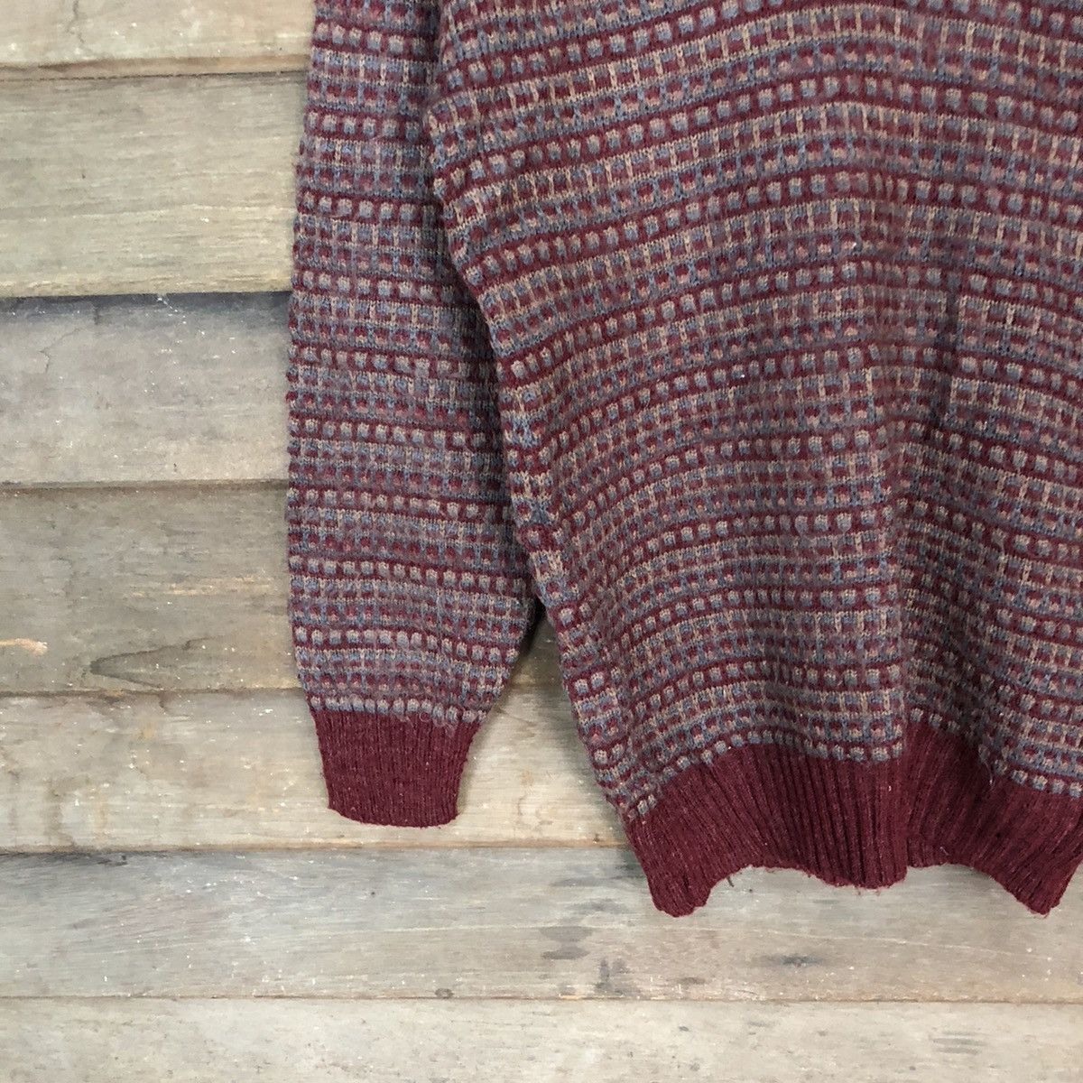 Homespun Knitwear × Japanese Brand × Vintage Raldi vintage Maroon Knitwear sweatshirt #5648 Size US M / EU 48-50 / 2 - 4 Thumbnail