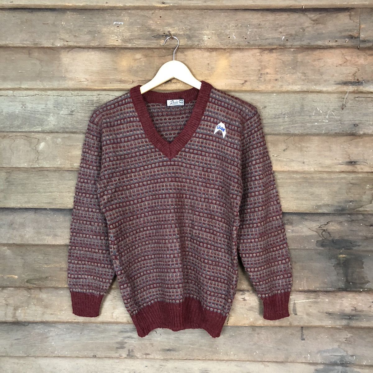 Homespun Knitwear × Japanese Brand × Vintage Raldi vintage Maroon Knitwear sweatshirt #5648 Size US M / EU 48-50 / 2 - 1 Thumbnail