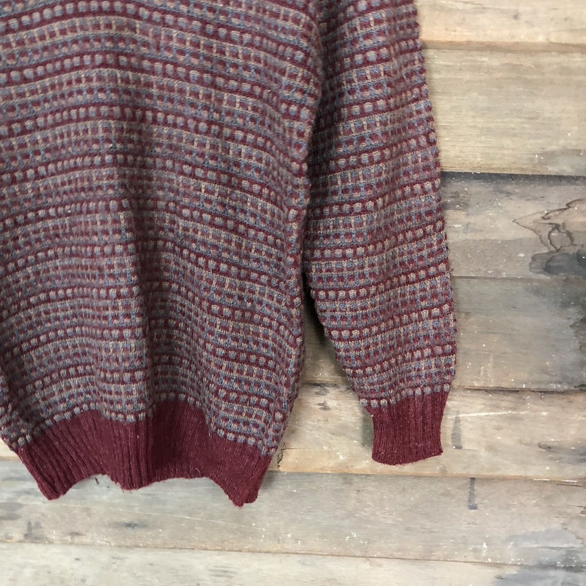 Homespun Knitwear × Japanese Brand × Vintage Raldi vintage Maroon Knitwear sweatshirt #5648 Size US M / EU 48-50 / 2 - 5 Thumbnail
