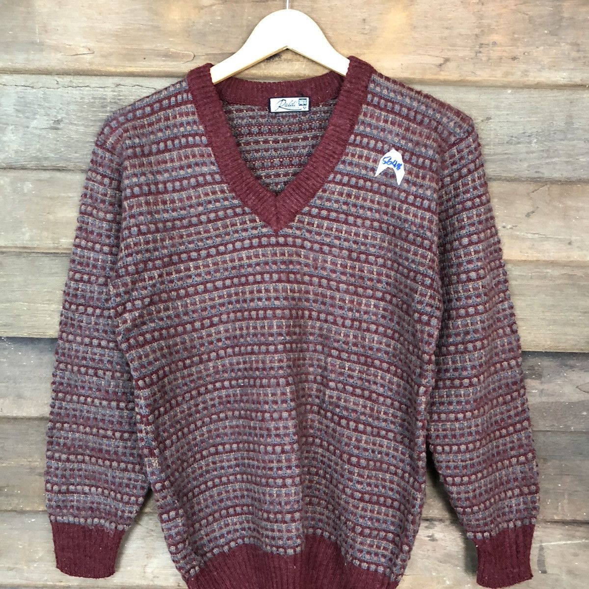 Homespun Knitwear × Japanese Brand × Vintage Raldi vintage Maroon Knitwear sweatshirt #5648 Size US M / EU 48-50 / 2 - 6 Thumbnail