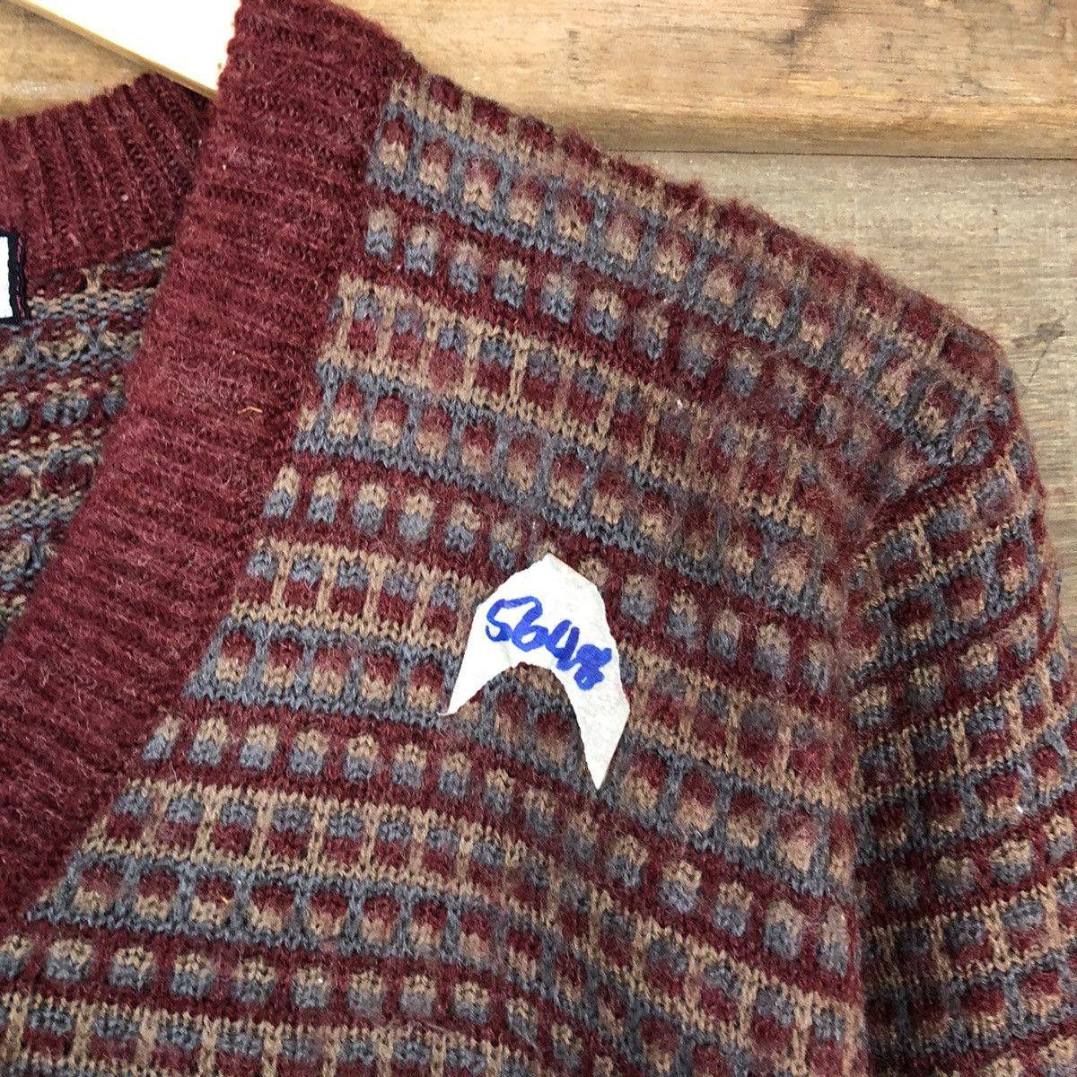 Homespun Knitwear × Japanese Brand × Vintage Raldi vintage Maroon Knitwear sweatshirt #5648 Size US M / EU 48-50 / 2 - 7 Thumbnail