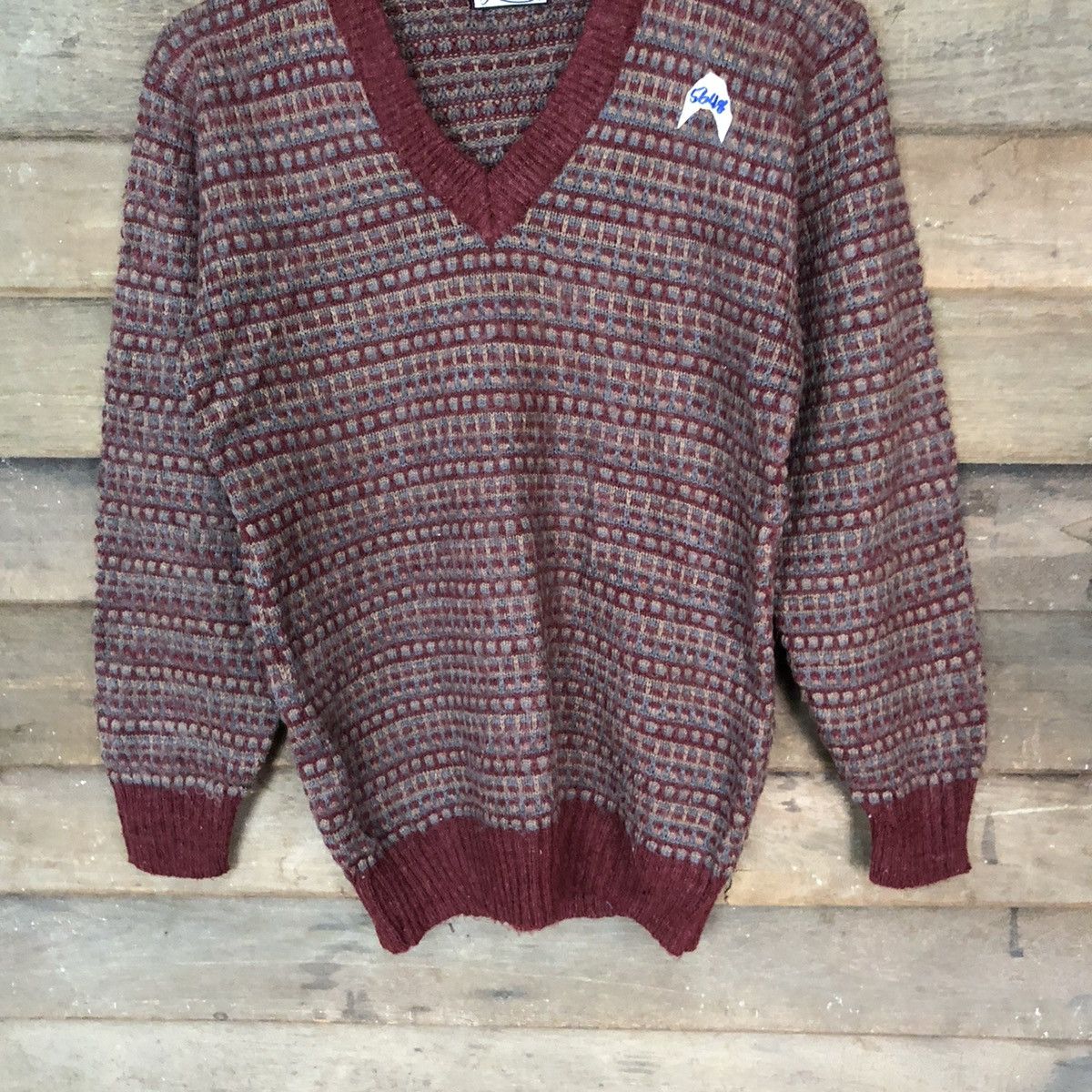 Homespun Knitwear × Japanese Brand × Vintage Raldi vintage Maroon Knitwear sweatshirt #5648 Size US M / EU 48-50 / 2 - 3 Thumbnail