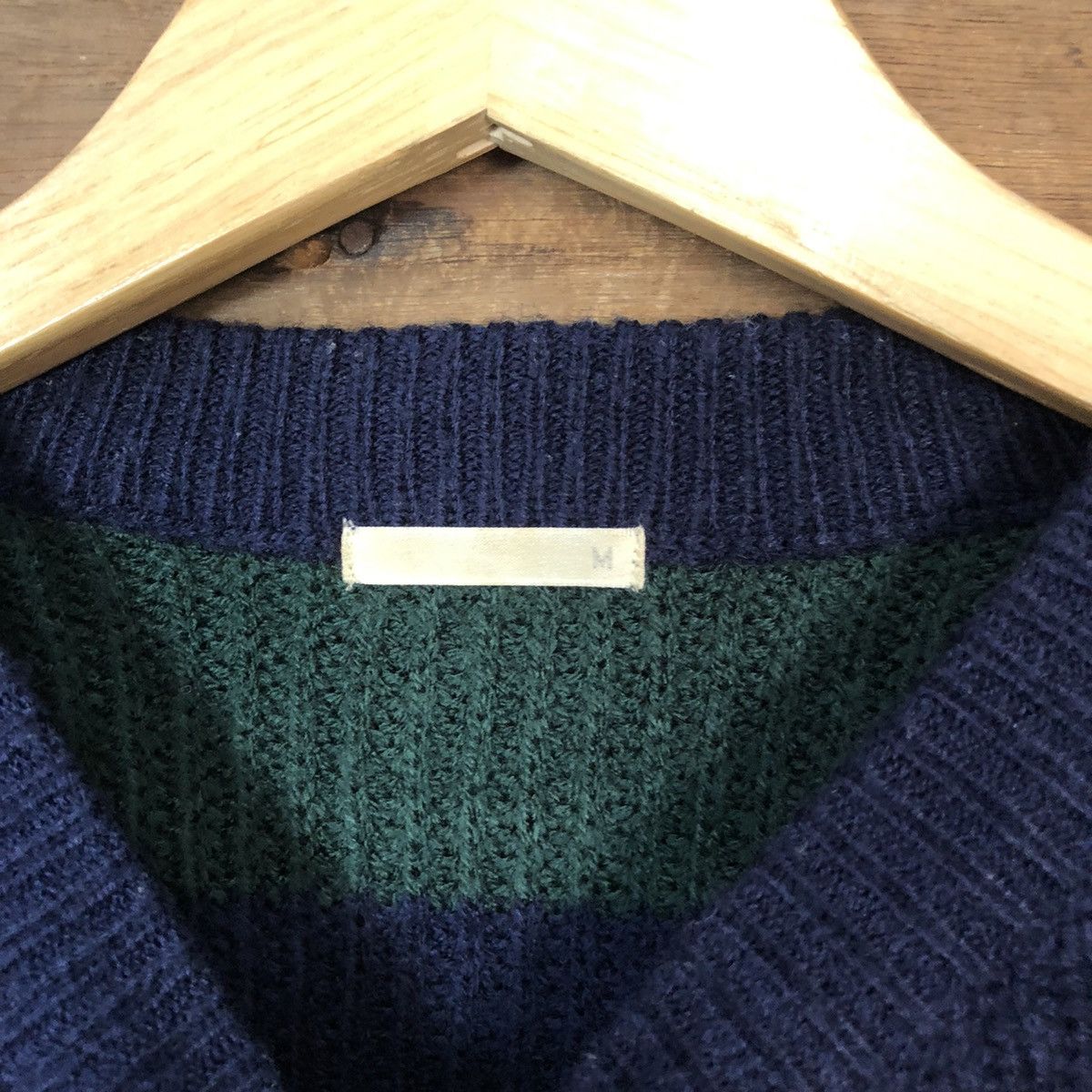 GU × Homespun Knitwear × Solid and Striped Gu Stripe Green Knitwear sweatshirt #5646 Size US M / EU 48-50 / 2 - 7 Thumbnail