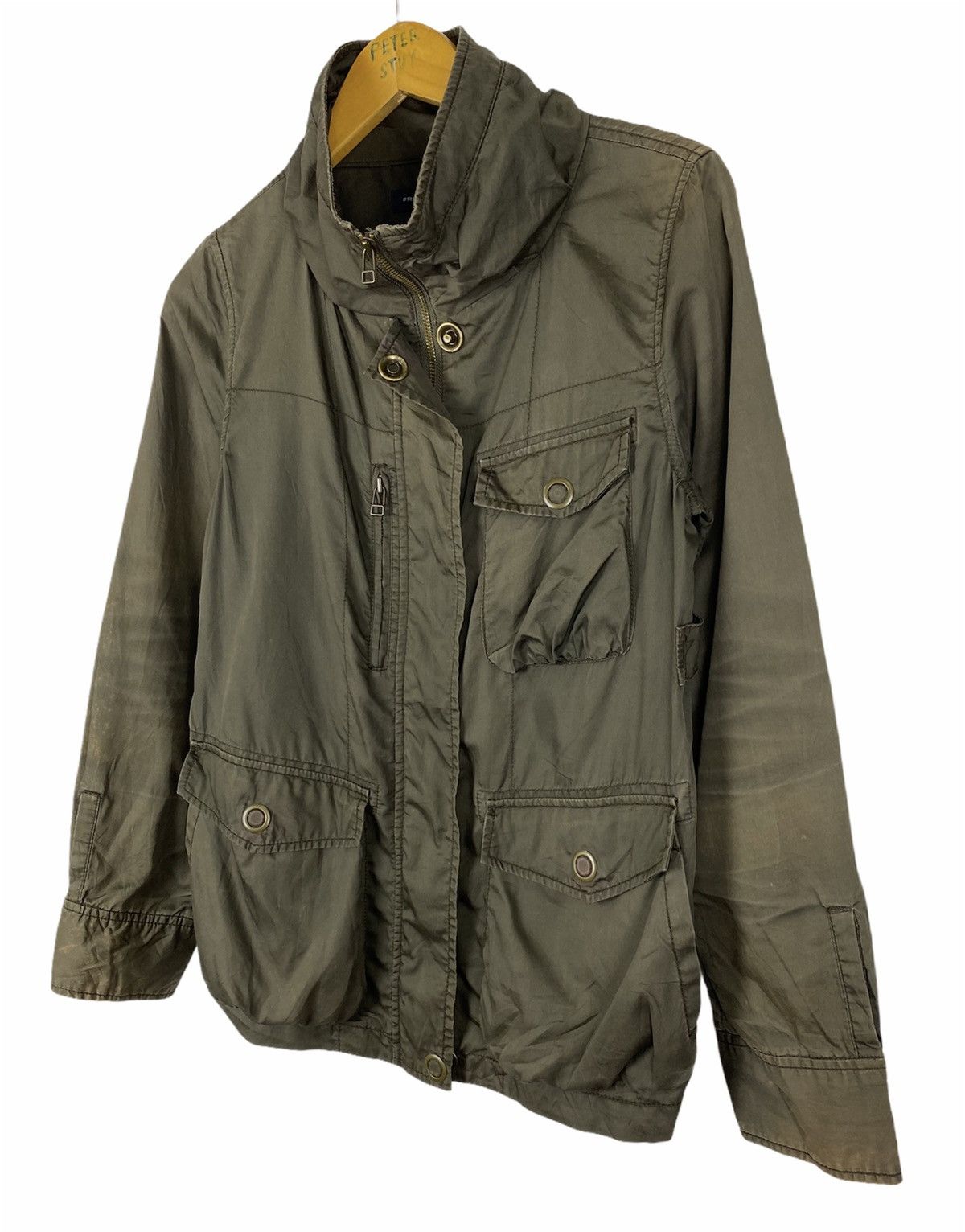 image of French Connection Military Jacket Style in Faded Brown, Men's (Size Medium)