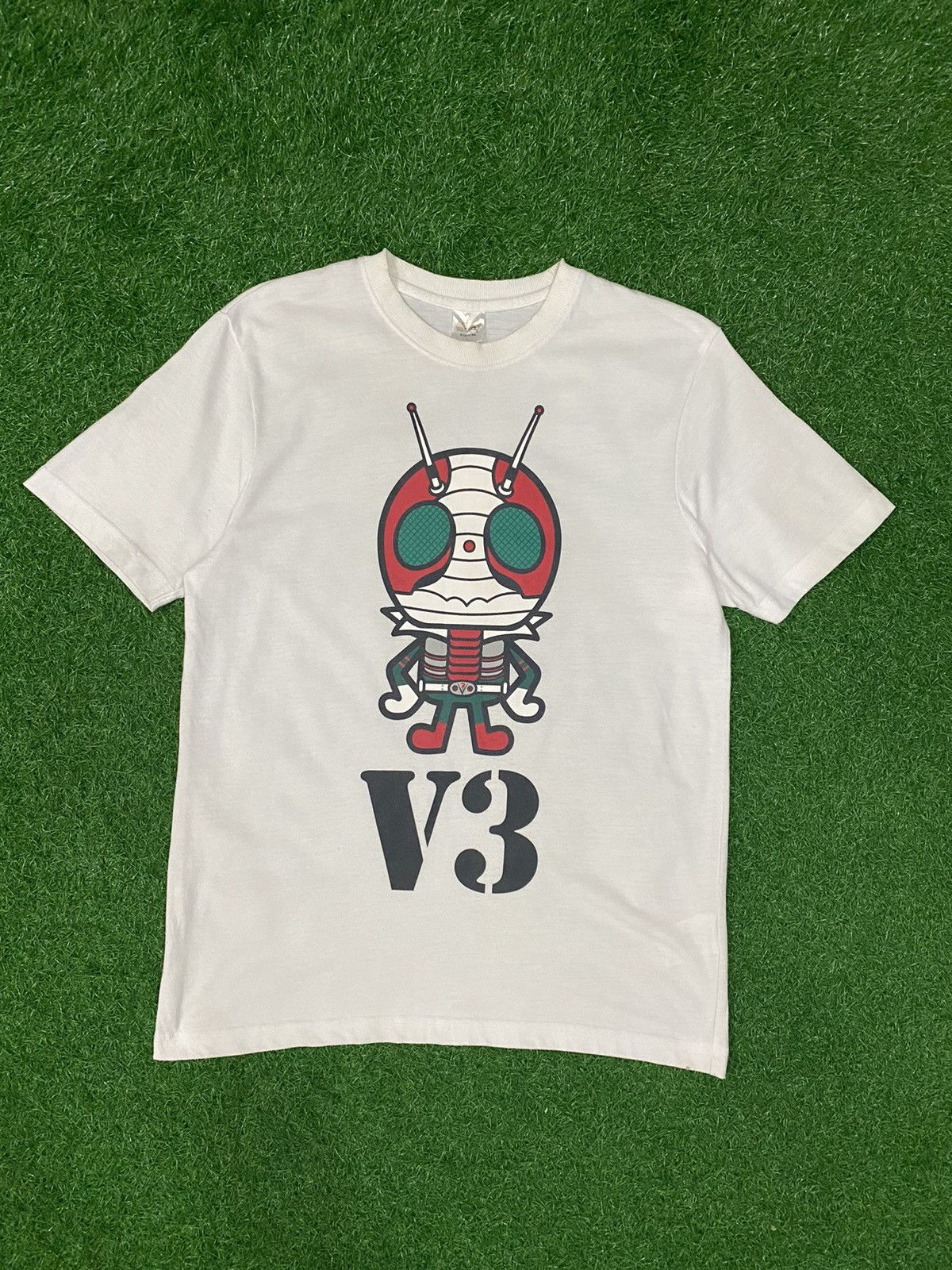 image of Cartoon Network x Movie Vintage 90’S Kamen Rider V3 Movie T-Shirt in White, Men's (Size Large)