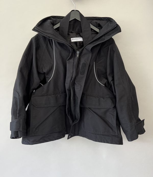 Balenciaga Balenciaga Black Swing Parka Jacket Grailed