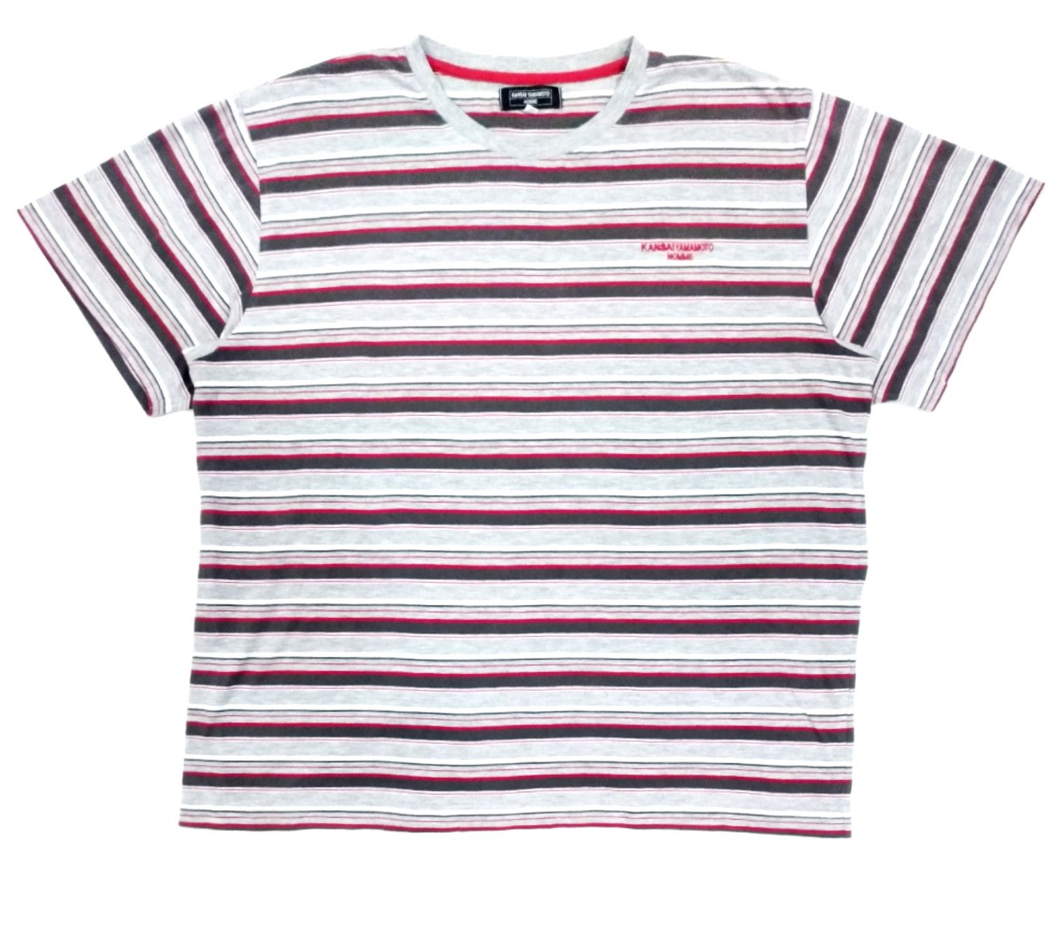 Japanese Brand × Kansai Yamamoto RARE! KANSAI YAMAMOTO HOMME STRIPED TEE Size US XL / EU 56 / 4 - 1 Thumbnail