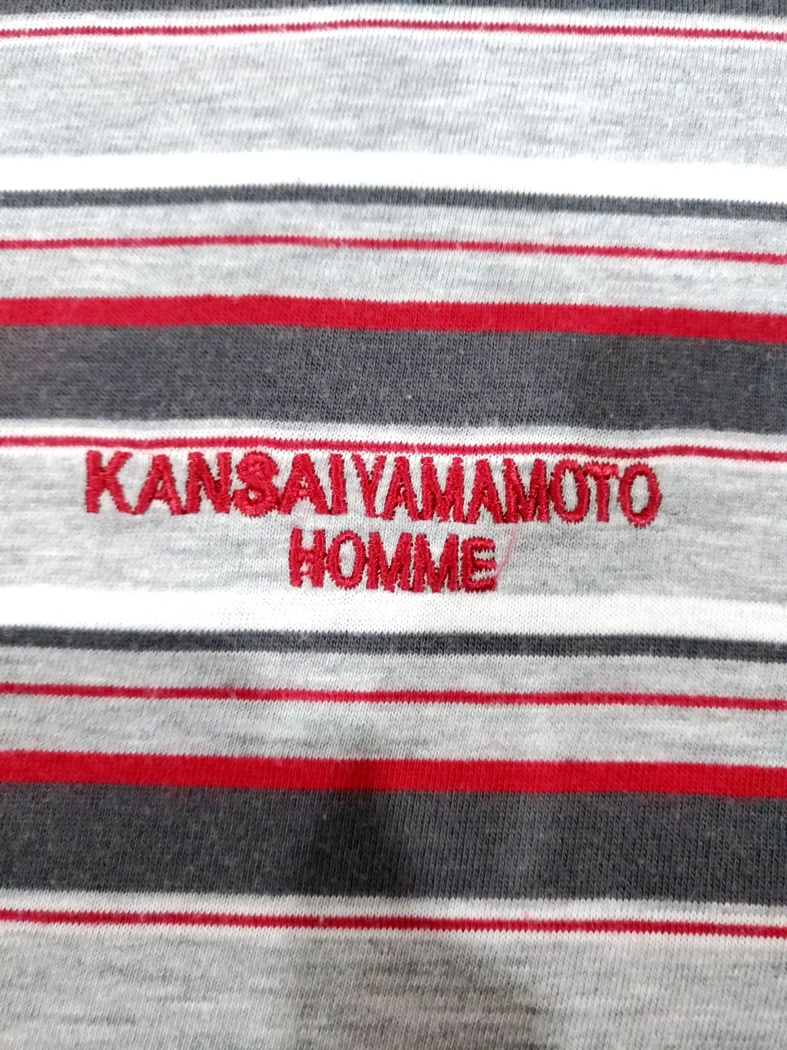 Japanese Brand × Kansai Yamamoto RARE! KANSAI YAMAMOTO HOMME STRIPED TEE Size US XL / EU 56 / 4 - 6 Thumbnail