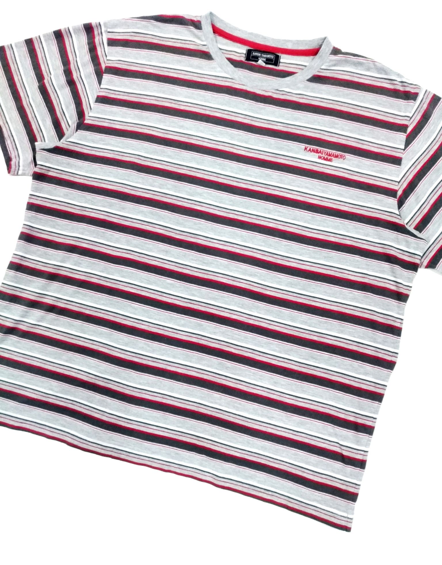 Japanese Brand × Kansai Yamamoto RARE! KANSAI YAMAMOTO HOMME STRIPED TEE Size US XL / EU 56 / 4 - 3 Thumbnail