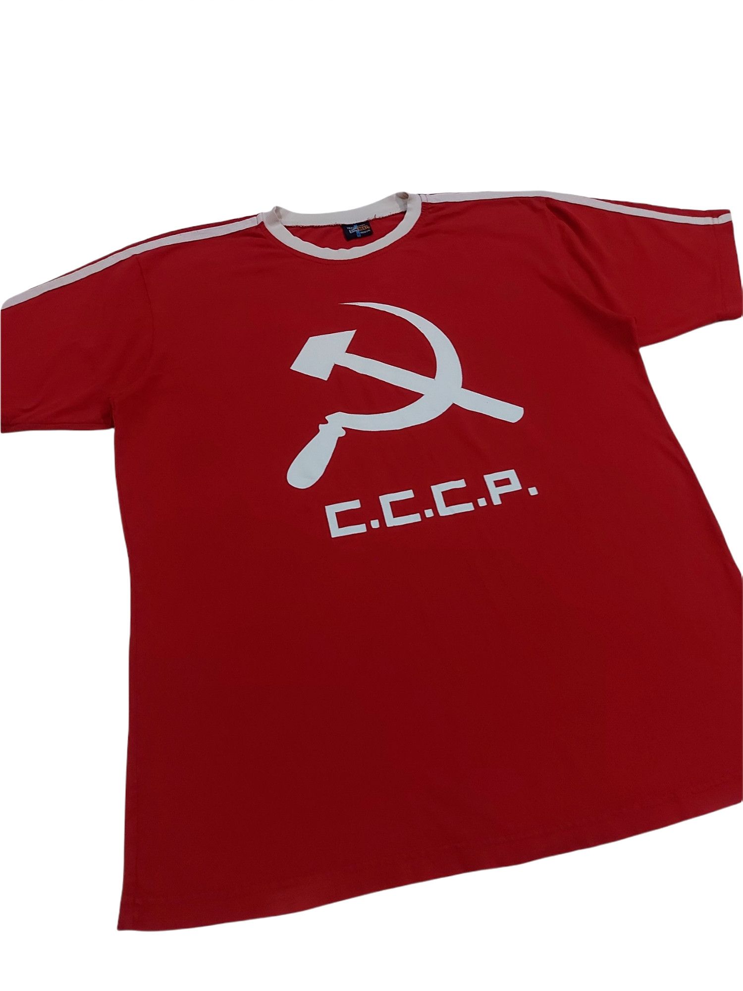 Cccp × Vintage RARE! VTG C.C.C.P by SUN NEXT BIG LOGO SIDE TAPE JERSEY Size US XXL / EU 58 / 5 - 4 Thumbnail