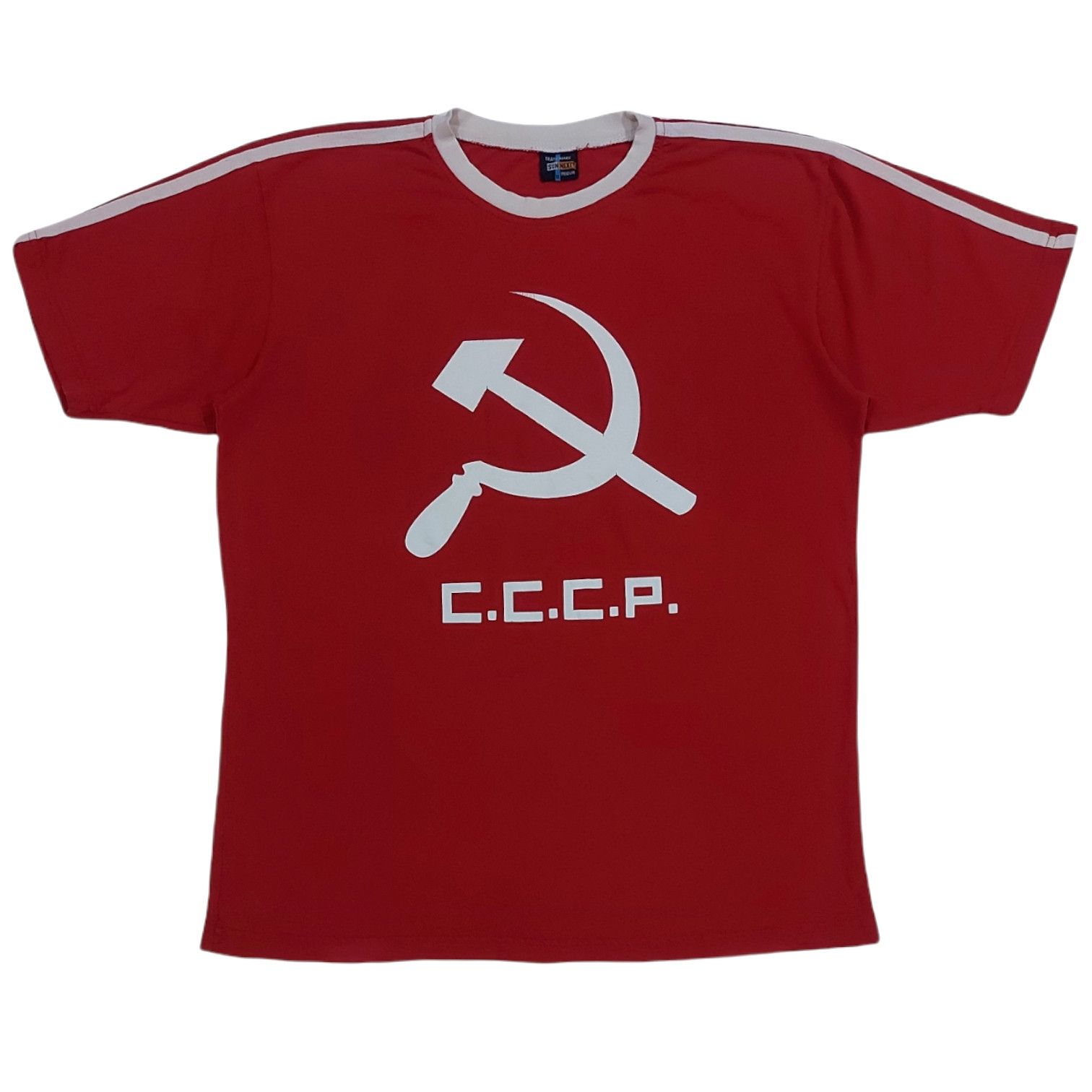 Cccp × Vintage RARE! VTG C.C.C.P by SUN NEXT BIG LOGO SIDE TAPE JERSEY Size US XXL / EU 58 / 5 - 1 Thumbnail