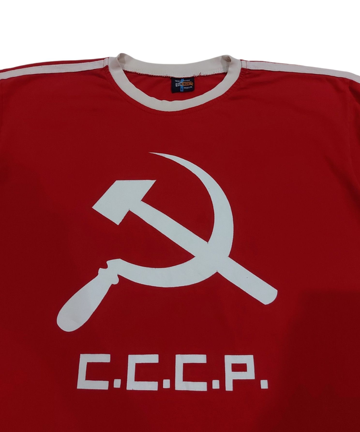Cccp × Vintage RARE! VTG C.C.C.P by SUN NEXT BIG LOGO SIDE TAPE JERSEY Size US XXL / EU 58 / 5 - 5 Thumbnail