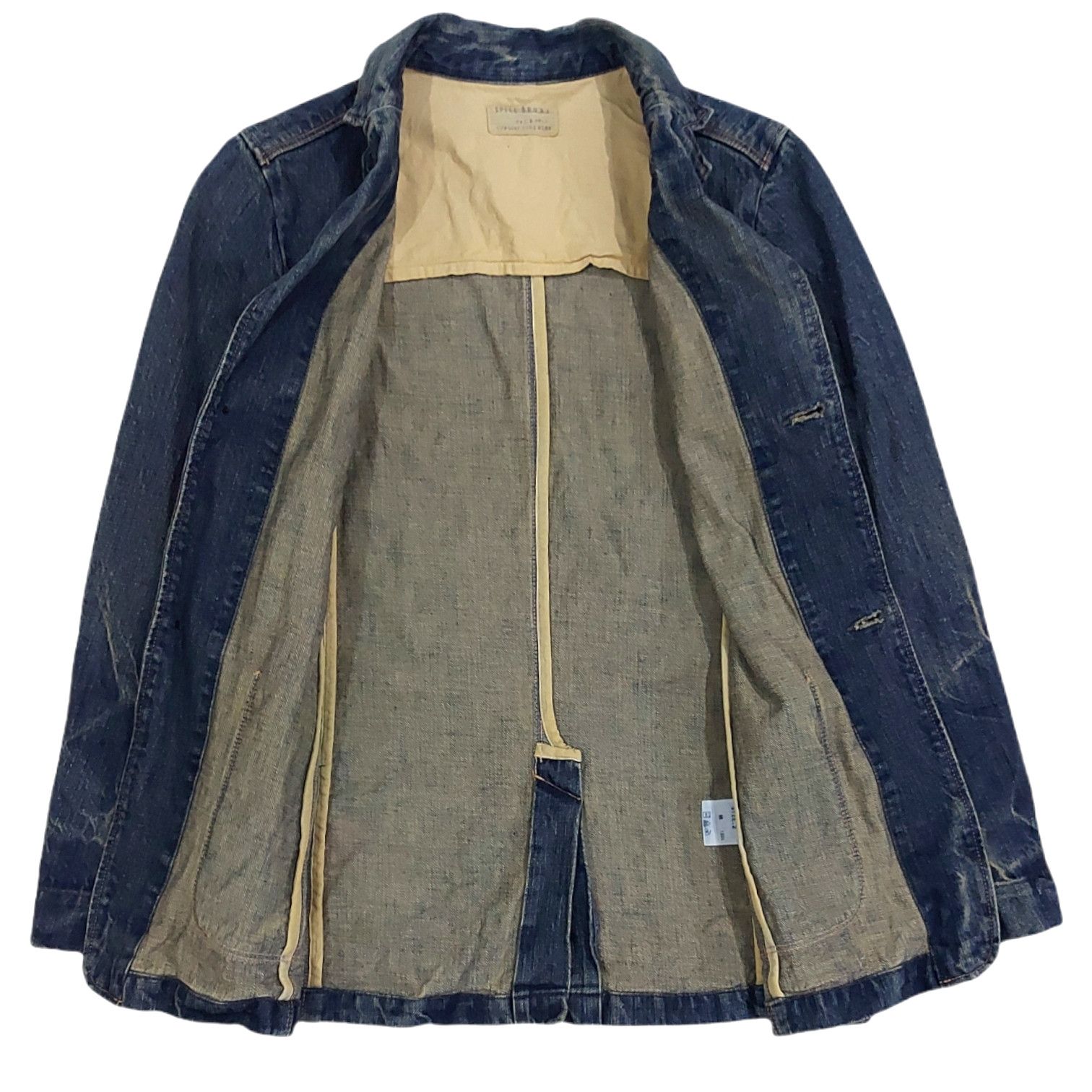 Japanese Brand × KOJIMA GENES × Spellbound RARE! VTG SPELLBOUND KOJIMA JAPAN WASHED DENIM CHORE JACKET Size US S / EU 44-46 / 1 - 3 Thumbnail