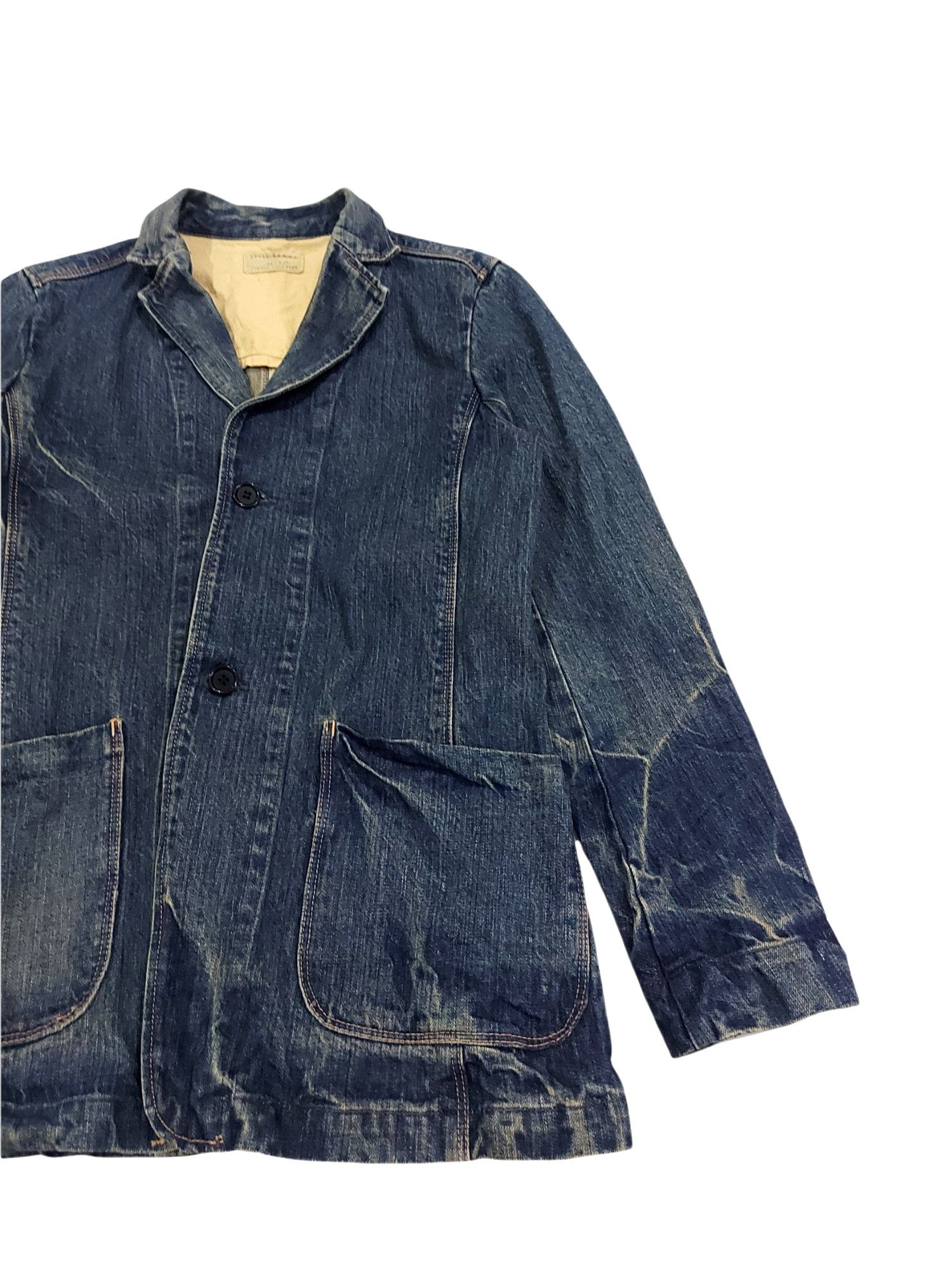 Japanese Brand × KOJIMA GENES × Spellbound RARE! VTG SPELLBOUND KOJIMA JAPAN WASHED DENIM CHORE JACKET Size US S / EU 44-46 / 1 - 5 Thumbnail