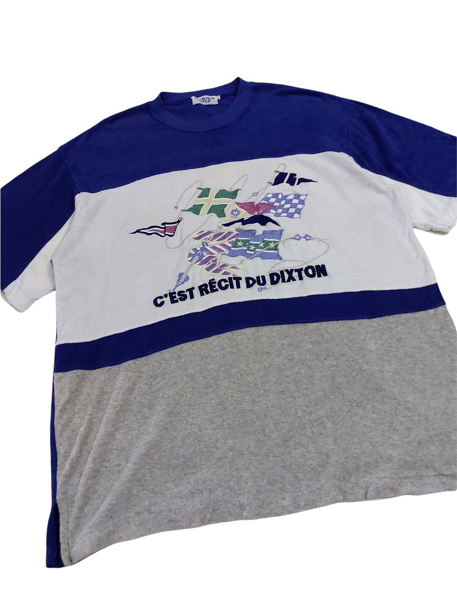 Designer × Japanese Brand × Vintage VERY RARE!VTG C'EST RECIT DU DIXTON BIG LOGO FLEECE T-SHIRT Size US XL / EU 56 / 4 - 4 Thumbnail