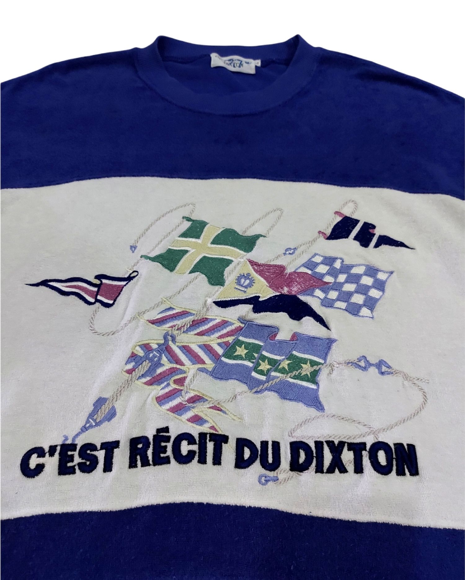 Designer × Japanese Brand × Vintage VERY RARE!VTG C'EST RECIT DU DIXTON BIG LOGO FLEECE T-SHIRT Size US XL / EU 56 / 4 - 5 Thumbnail