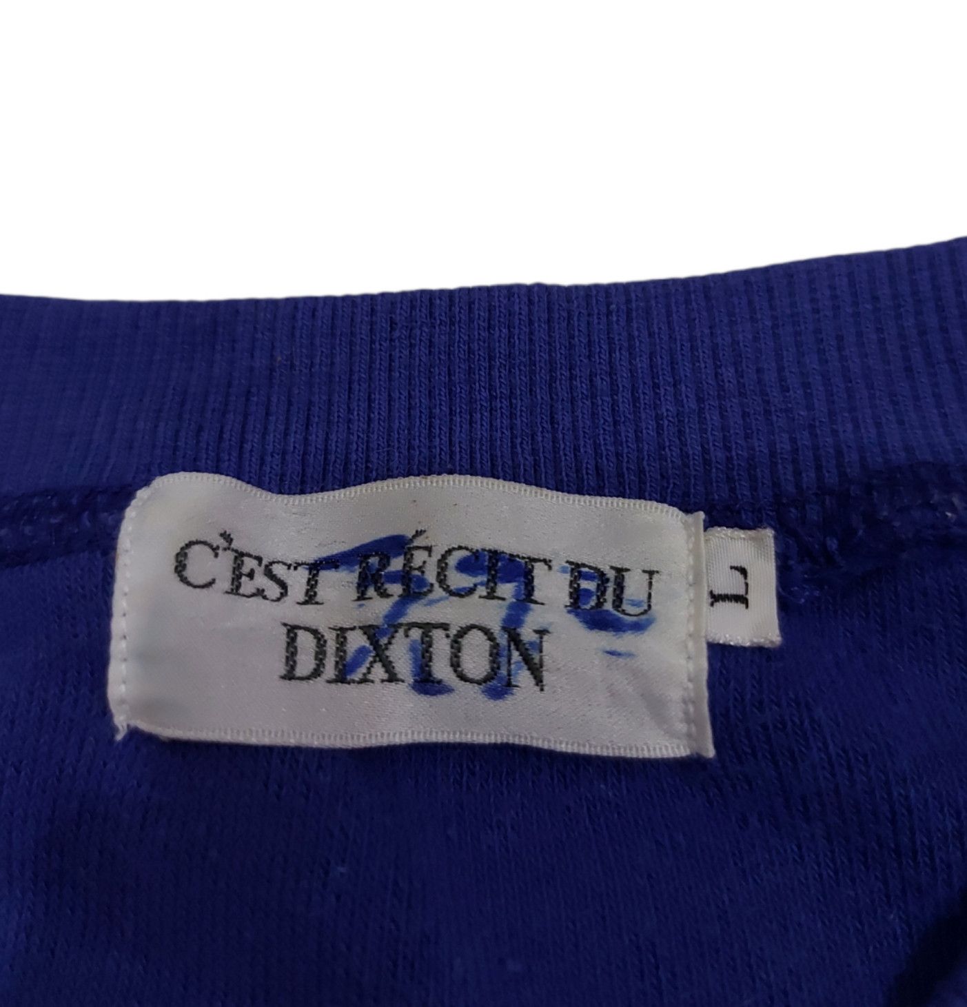 Designer × Japanese Brand × Vintage VERY RARE!VTG C'EST RECIT DU DIXTON BIG LOGO FLEECE T-SHIRT Size US XL / EU 56 / 4 - 6 Thumbnail