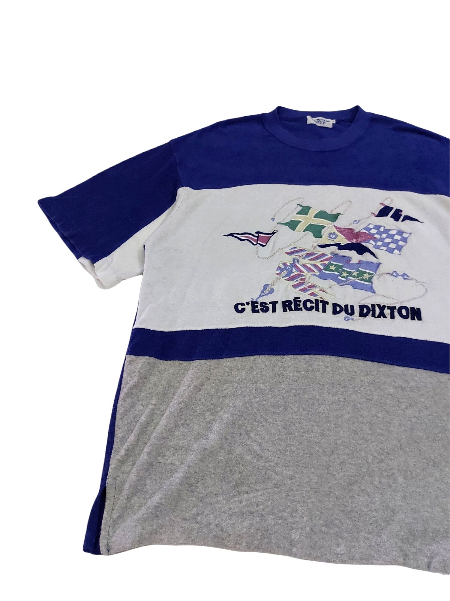 Designer × Japanese Brand × Vintage VERY RARE!VTG C'EST RECIT DU DIXTON BIG LOGO FLEECE T-SHIRT Size US XL / EU 56 / 4 - 3 Thumbnail