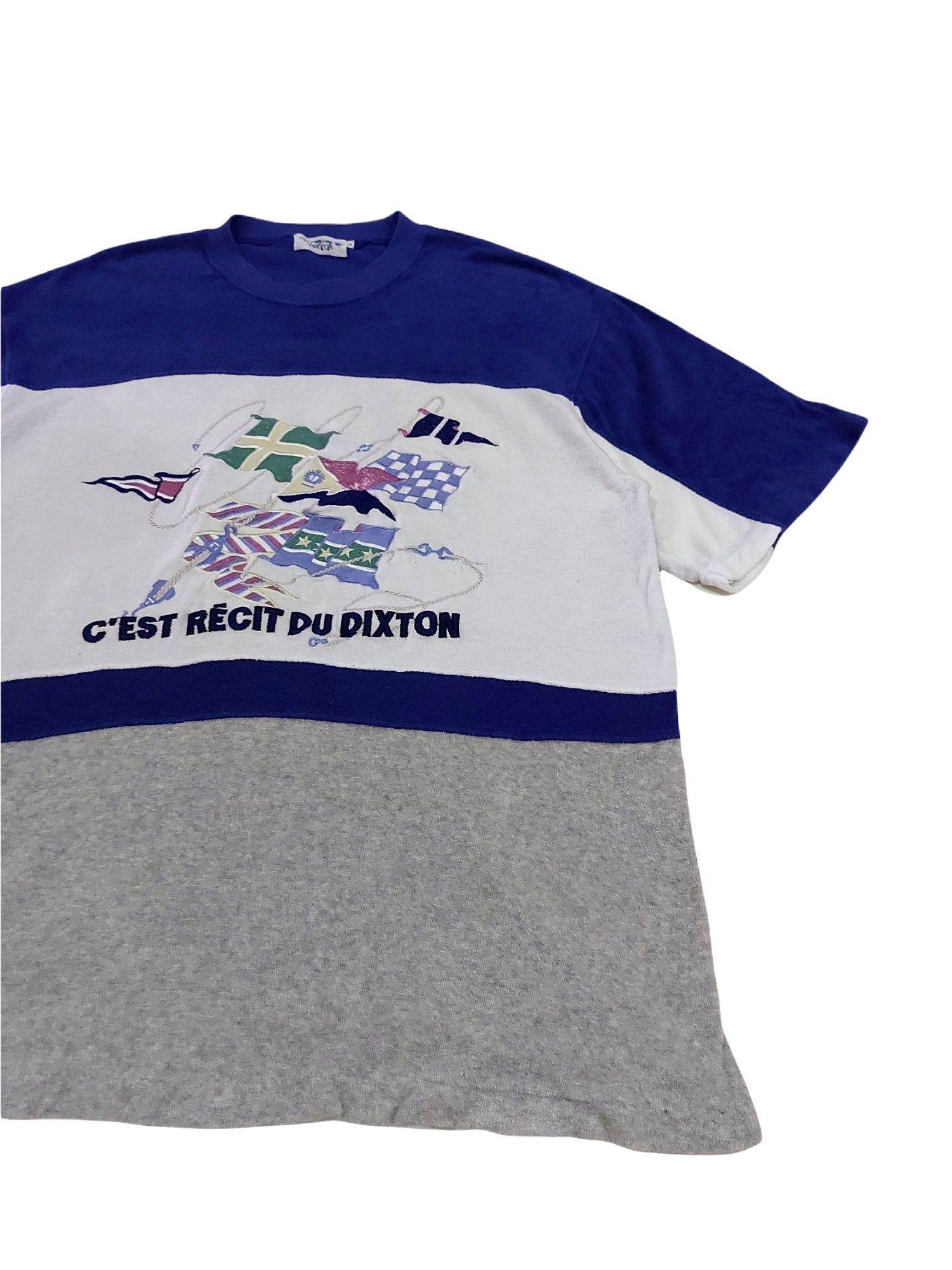 Designer × Japanese Brand × Vintage VERY RARE!VTG C'EST RECIT DU DIXTON BIG LOGO FLEECE T-SHIRT Size US XL / EU 56 / 4 - 2 Thumbnail