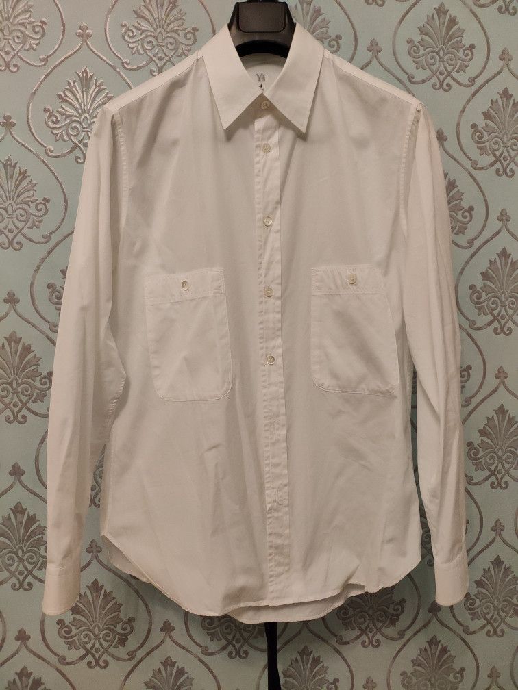 Y's for Men × Yohji Yamamoto GRAIL ! ARCHIVE ! Y's white two pocket wide long shirt Size US M / EU 48-50 / 2 - 2 Thumbnail