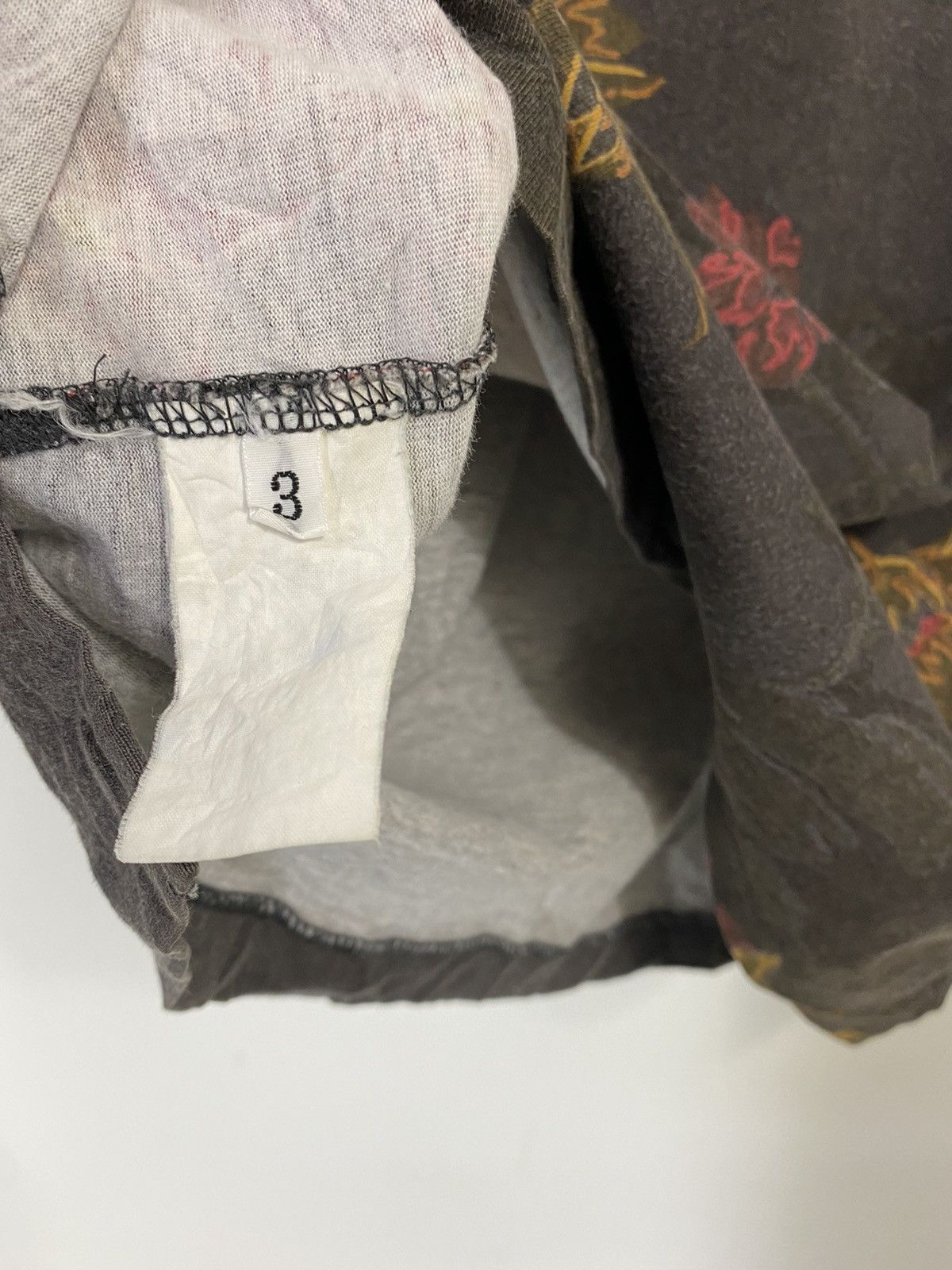 Y's × Yohji Yamamoto Vintage 90’s Y’s Yohji Yamamoto Shirt Abstract Flower Design Size US M / EU 48-50 / 2 - 8 Thumbnail