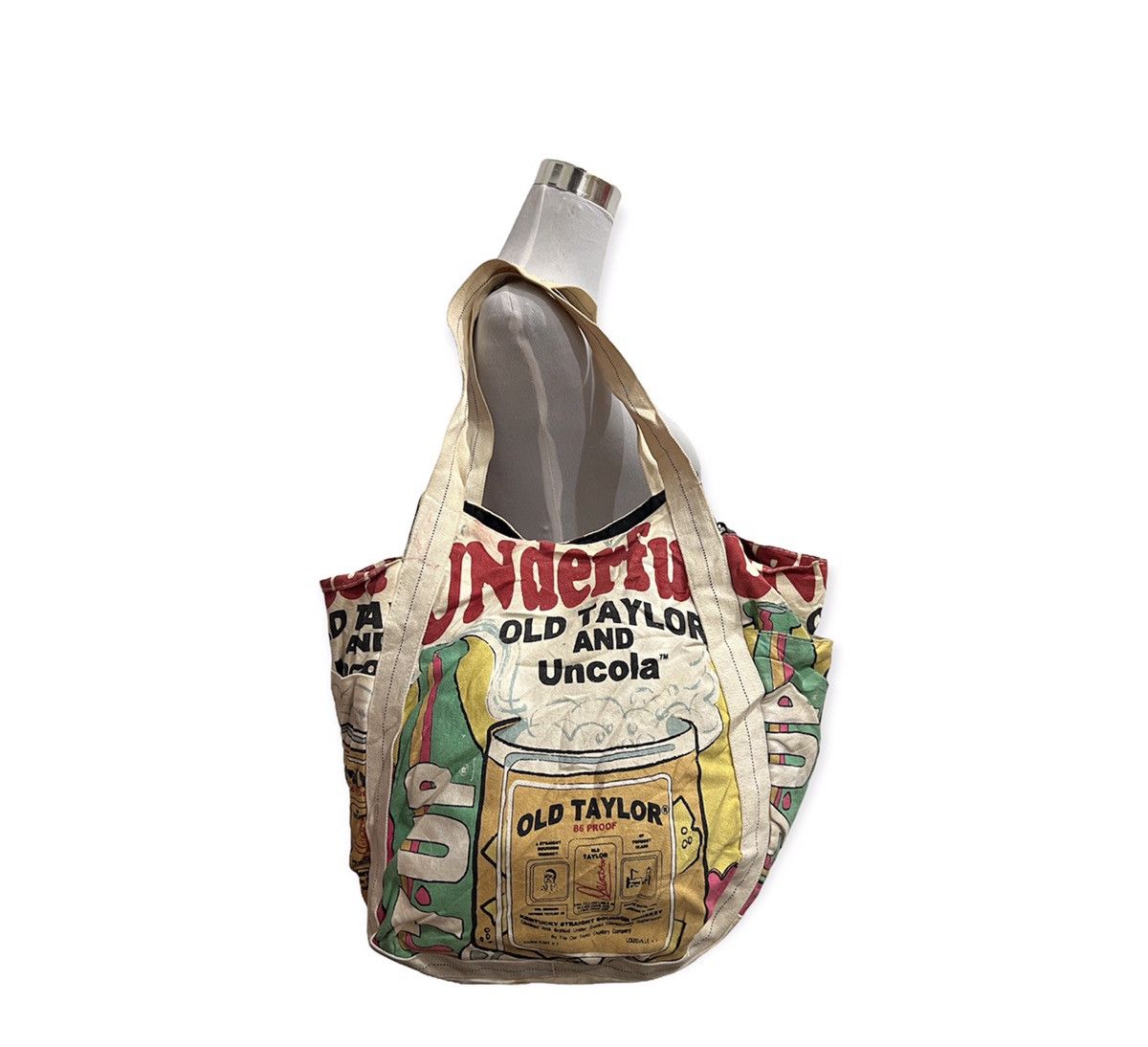 image of 7 Up Old Taylor Overprint Tote Bag, Women's