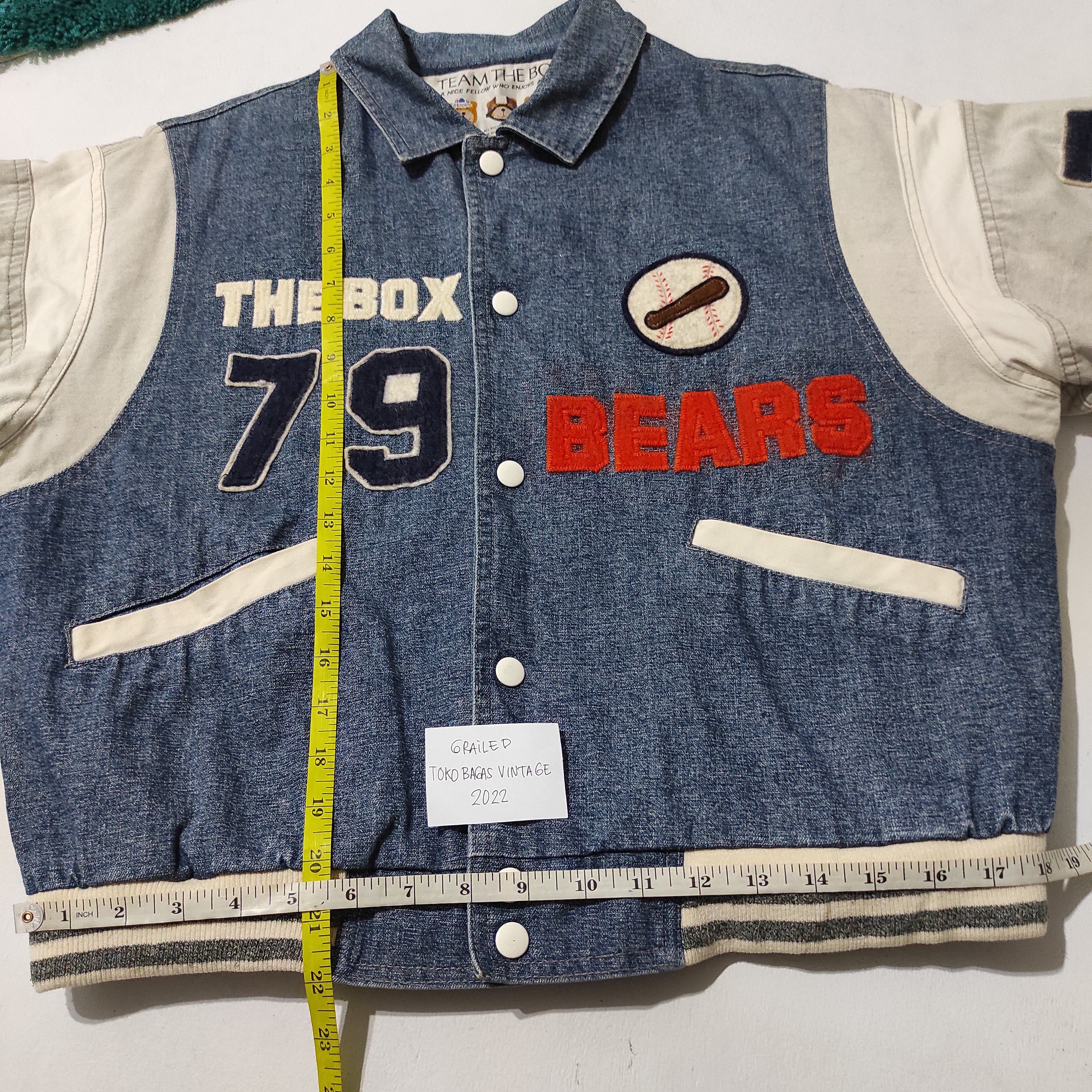 Japanese Brand VINTAGE TEAM BEAR'S THE BOX VARSITY JACKET Size US M / EU 48-50 / 2 - 19 Thumbnail